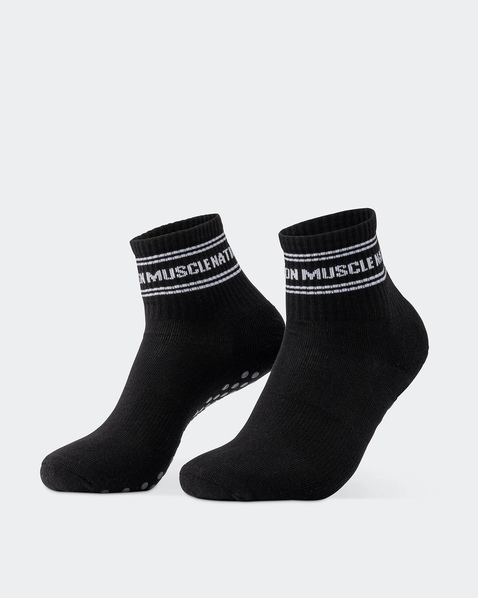1/4 Crew Grip Sock - 1Pack - Black - Image 3