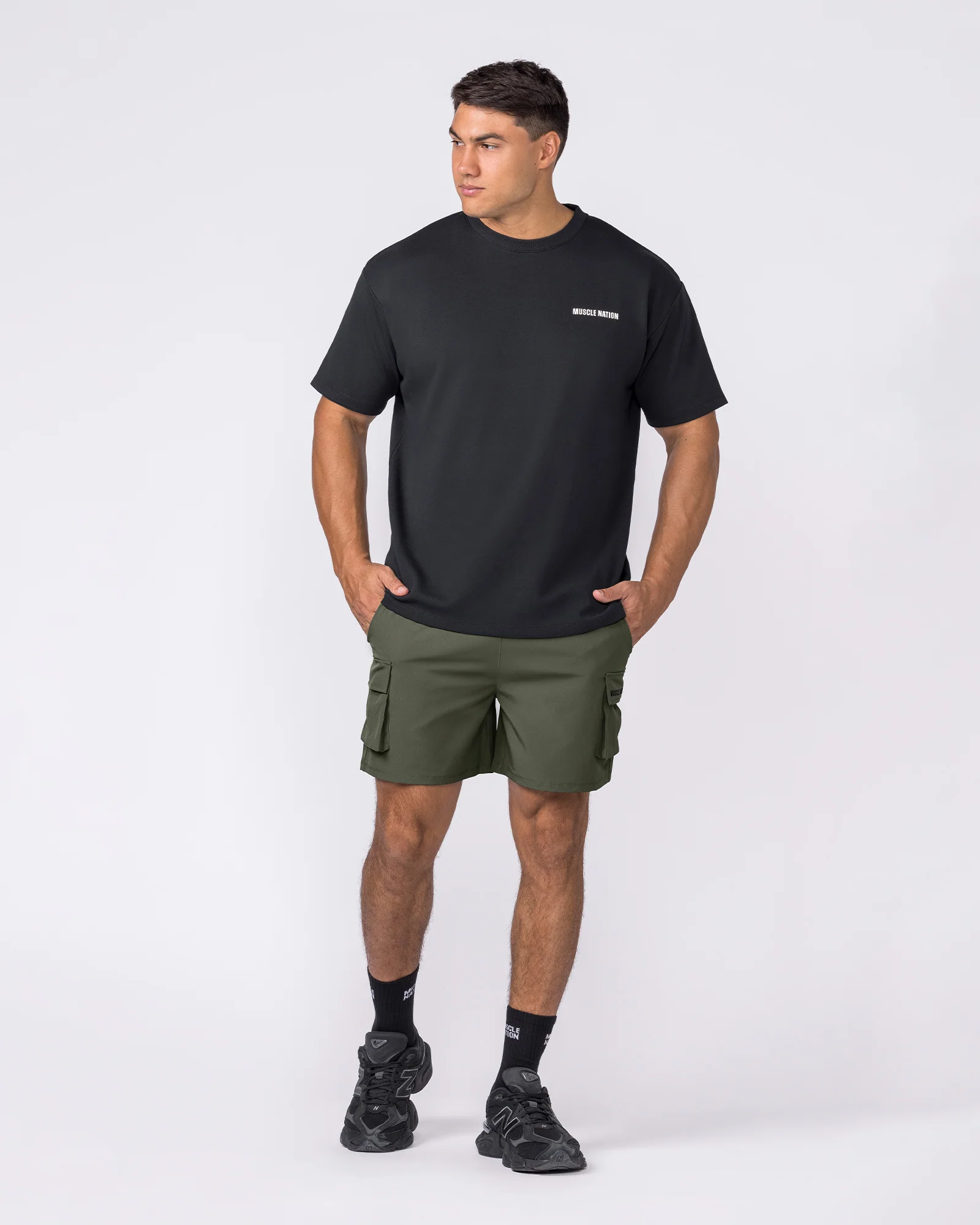 Active Cargo 5" Shorts - Dark Khaki - Image 7