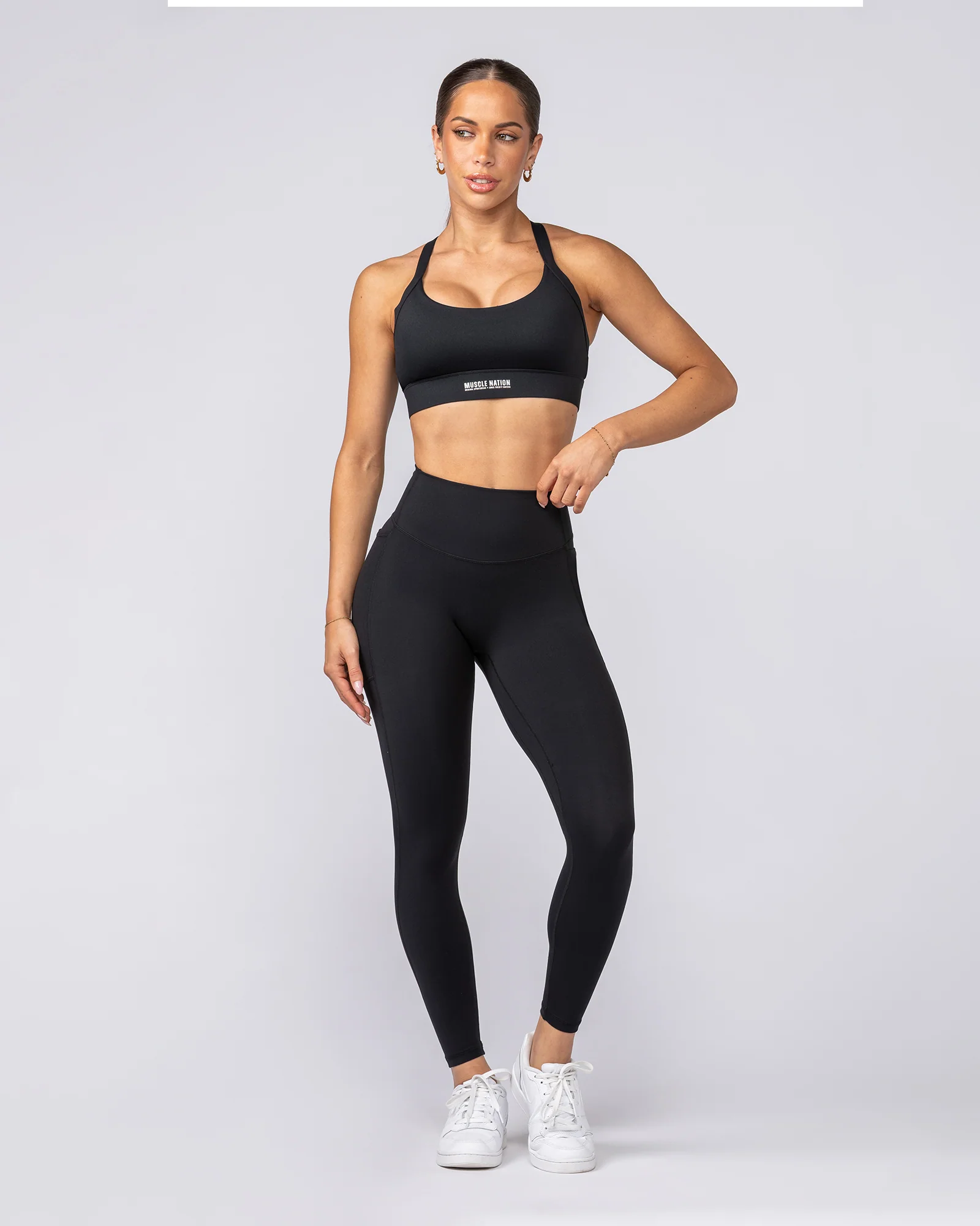 Agility Aura Pocket Ankle Length Leggings - Black - Image 8
