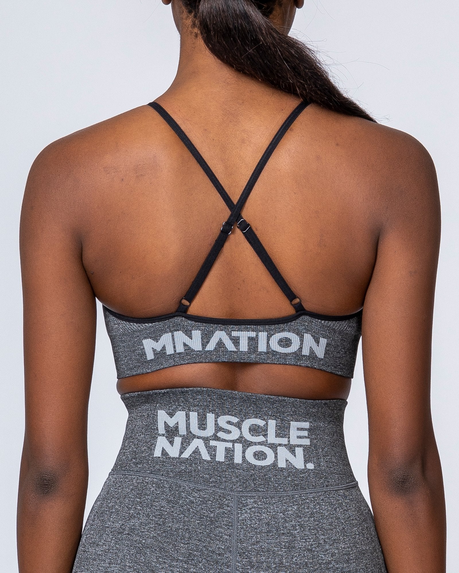 All Day Strap Seamless Bra - Charcoal Marl - Image 3