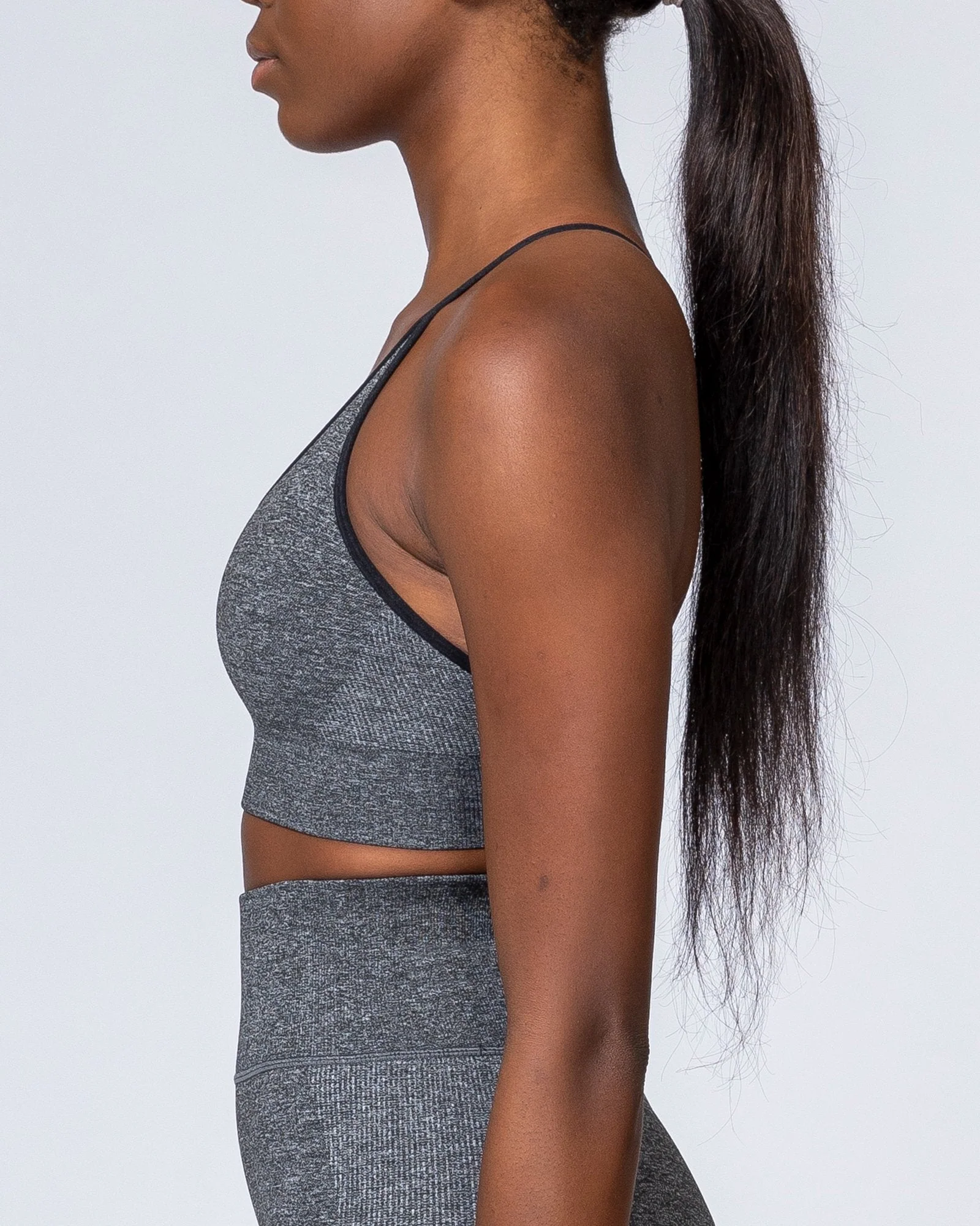All Day Strap Seamless Bra - Charcoal Marl - Image 4