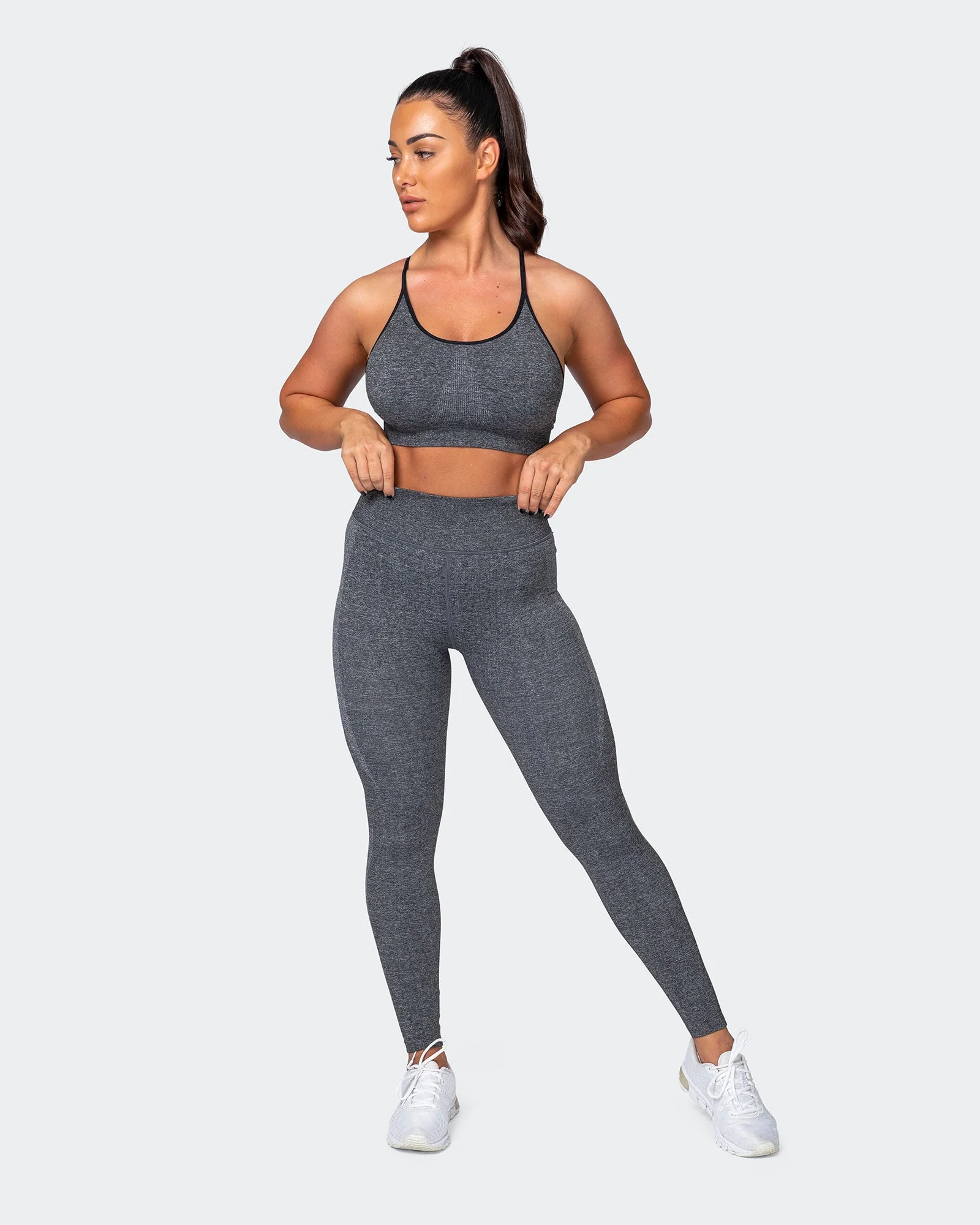 All Day Strap Seamless Bra - Charcoal Marl - Image 7