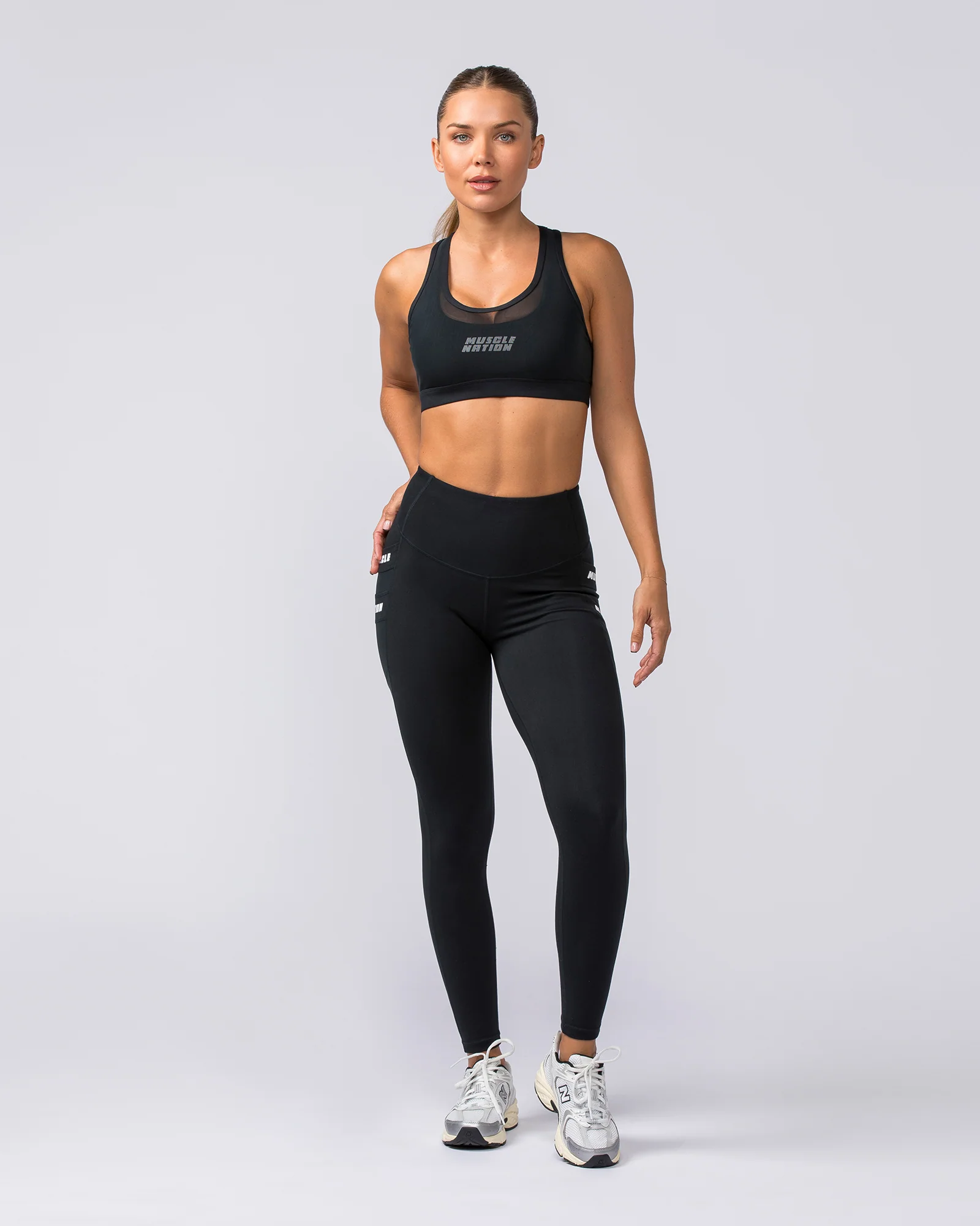 Amplify Pocket Ankle Length Leggings - Black - Image 8