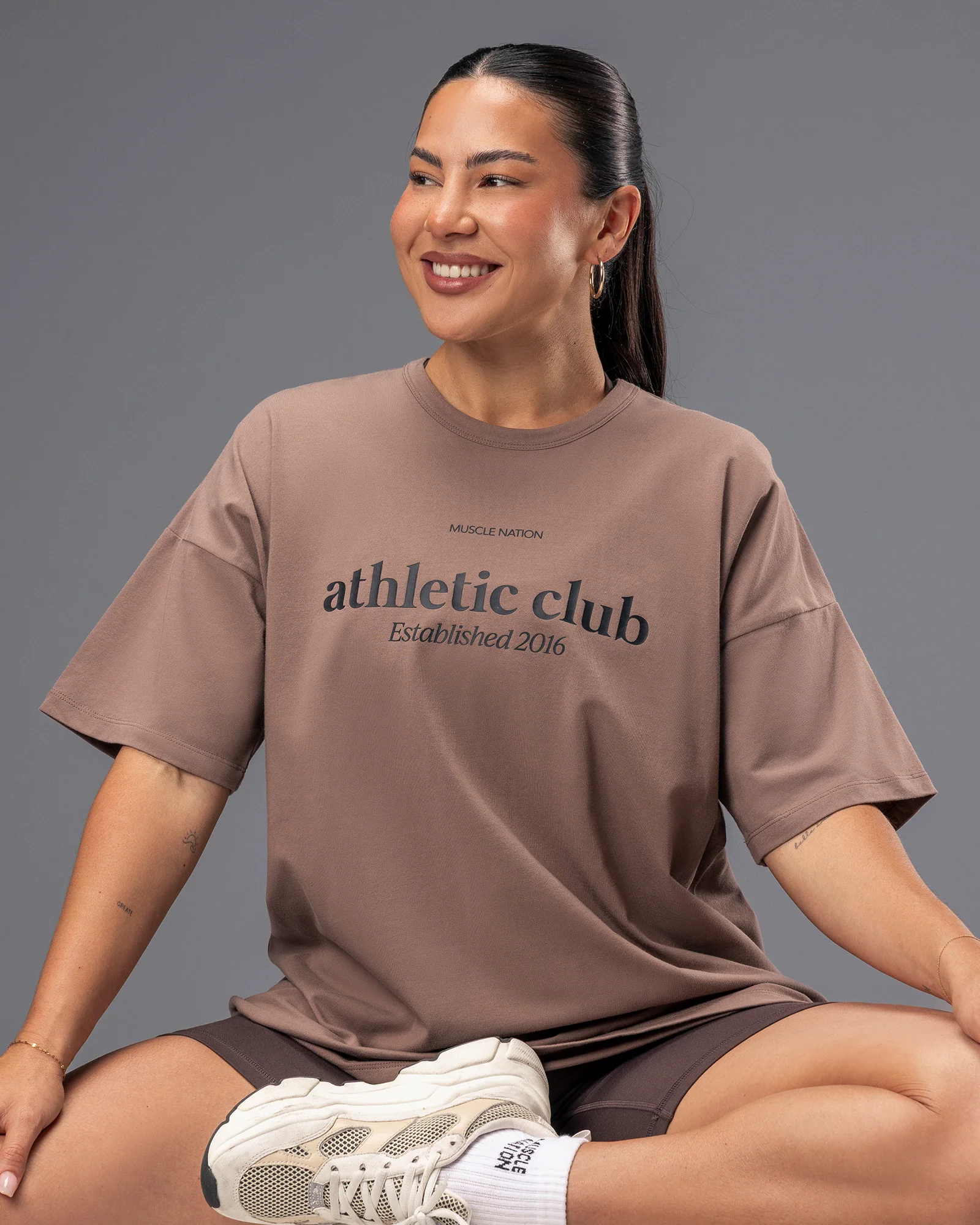 Athletic Club Oversized Tee - Cookie