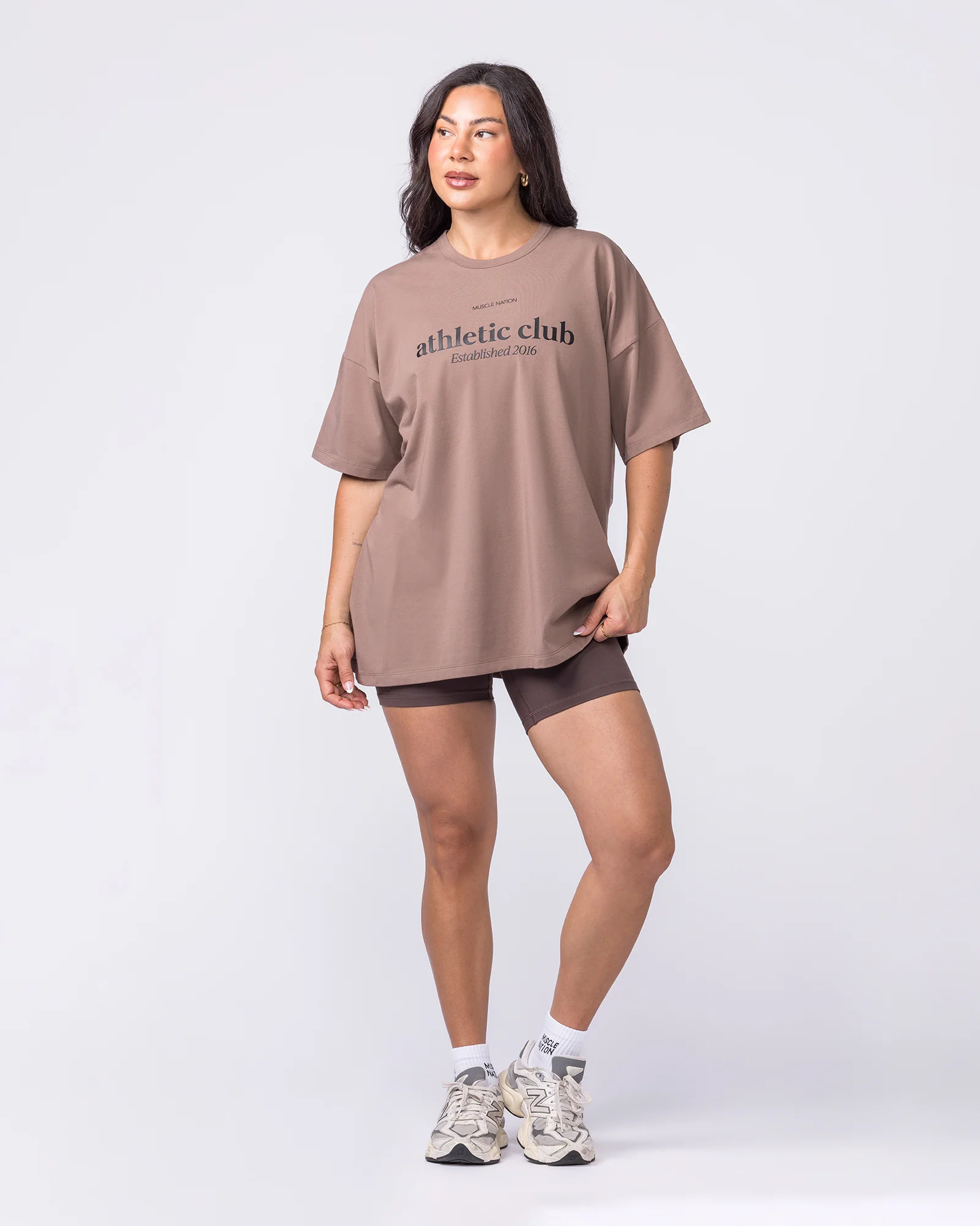Athletic Club Oversized Tee - Cookie - Image 6