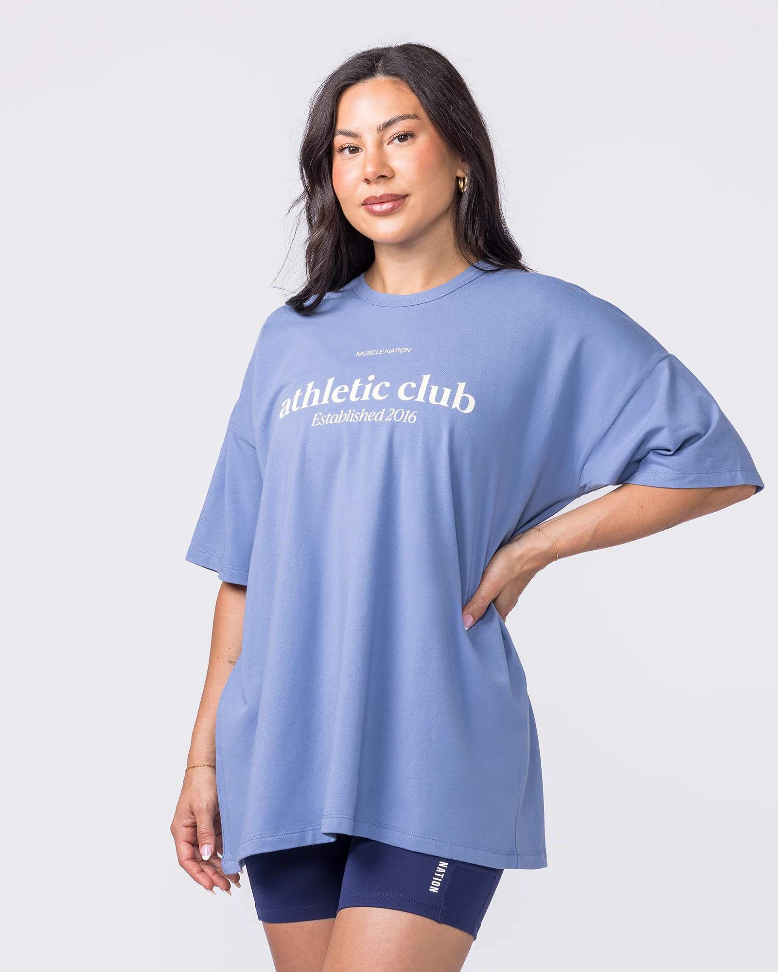 Athletic Club Oversized Tee - Faded Denim - Image 4