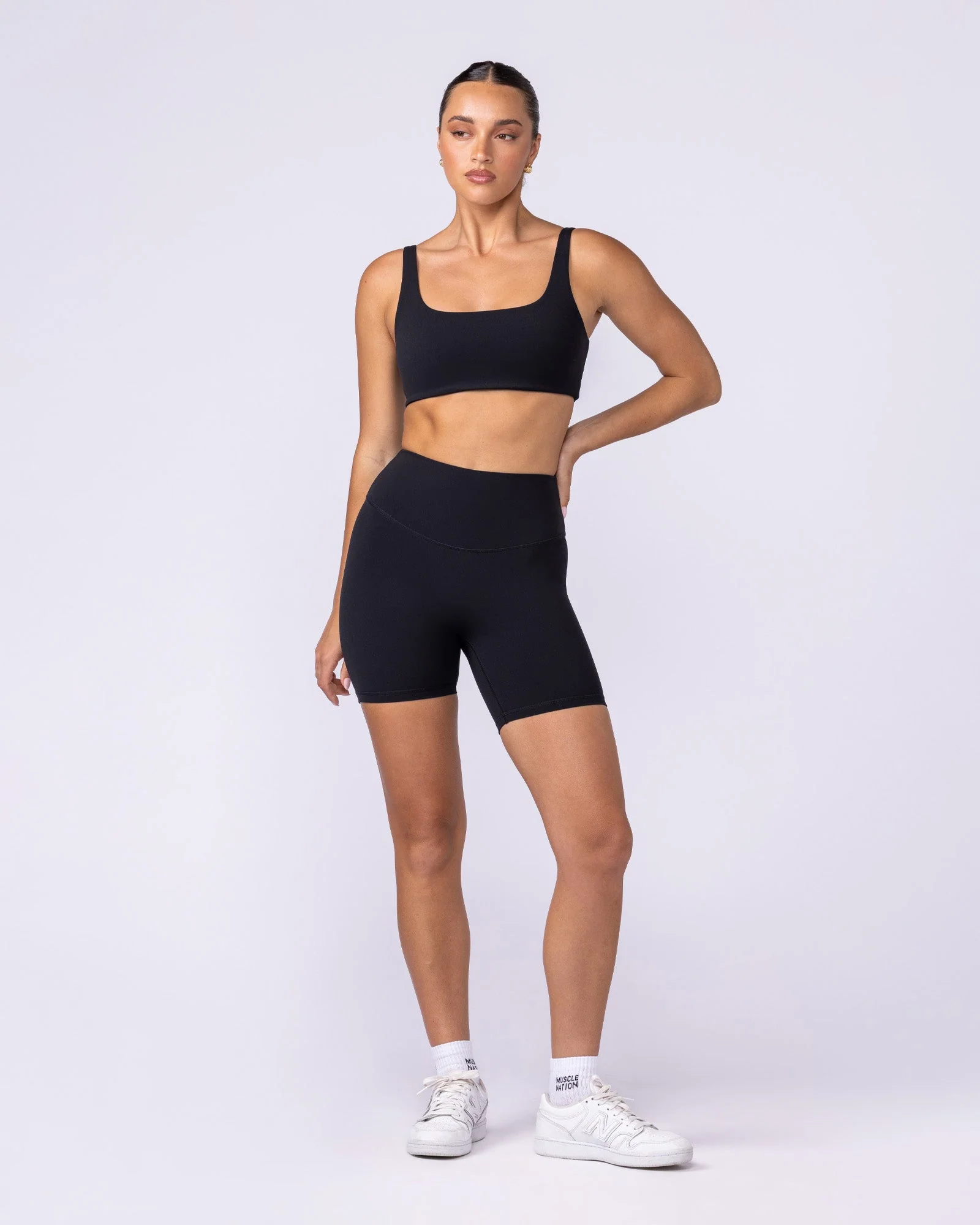 Aura Back Pocket Bike Shorts - Black - Image 6