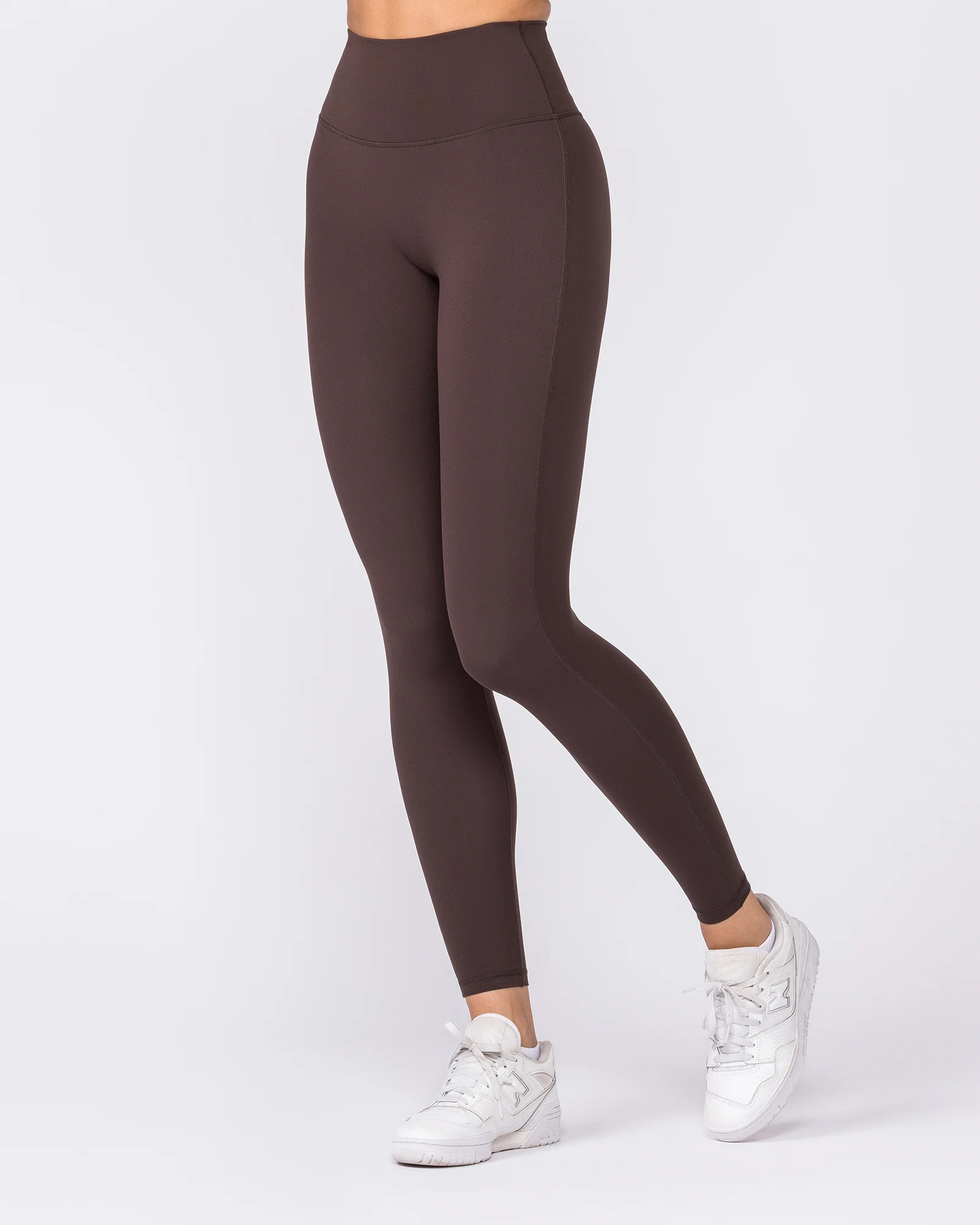 Aura Peachy High Invisible Scrunch Ankle Leggings - Cocoa