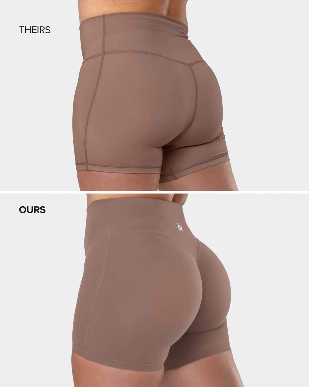 Aura Peachy Invisible Scrunch Midway Shorts - Cookie - Image 2