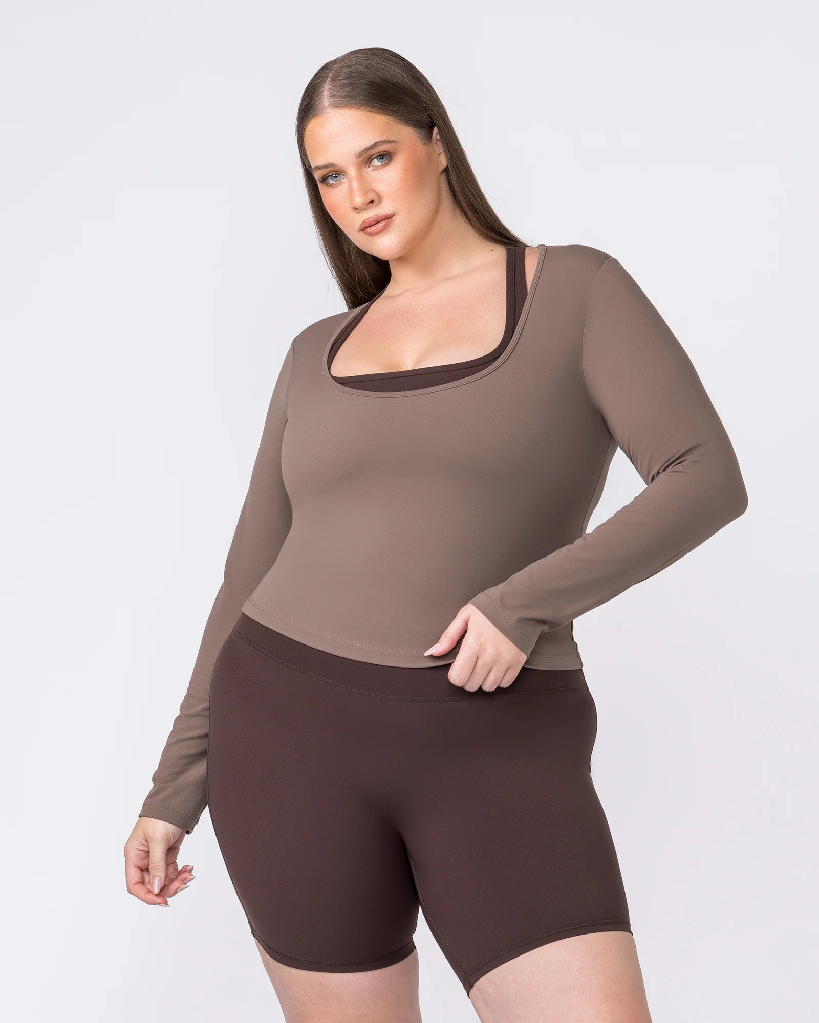 Base Long Sleeve Top - Taupe