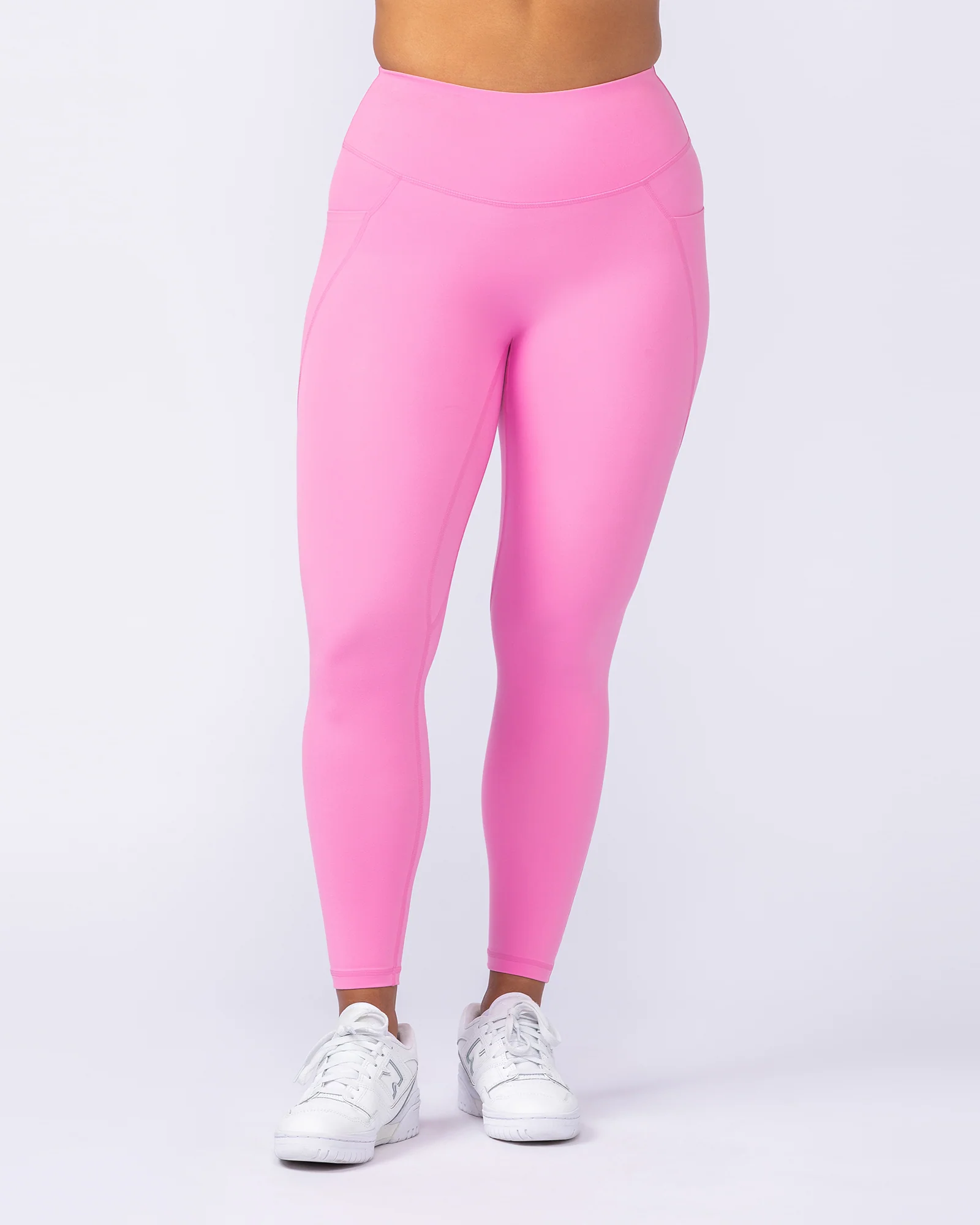 Booty Shaper Pocket Ankle Length Leggings - Hollywood Pink - Image 3