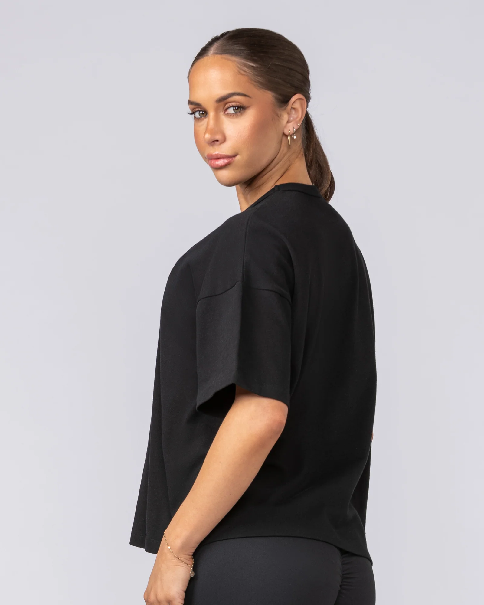 Boxy Fit Tee - Black - Image 3