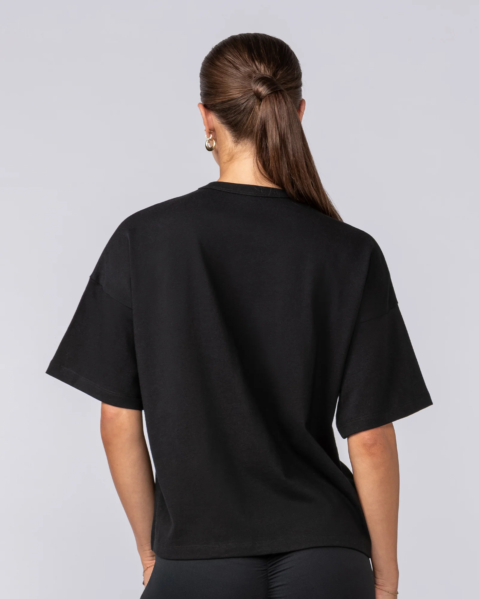 Boxy Fit Tee - Black - Image 4