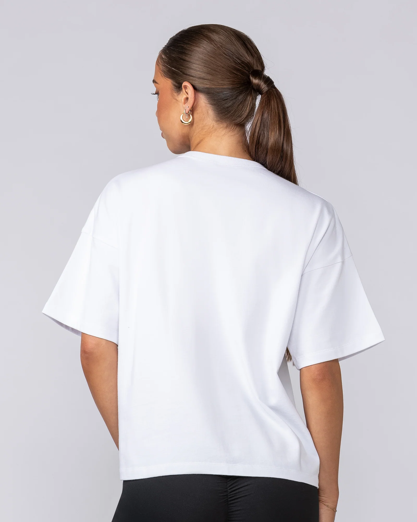 Boxy Fit Tee - White - Image 4