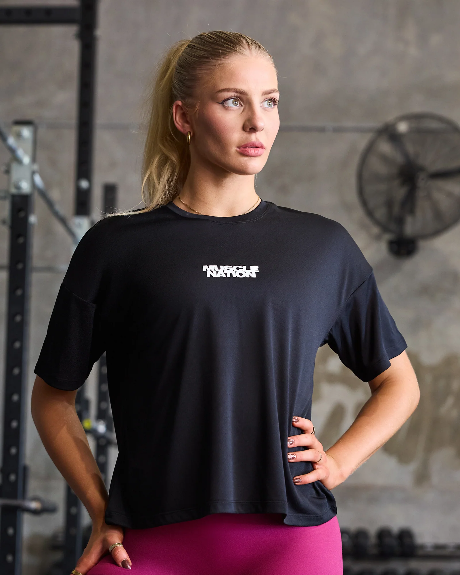 Boxy Training Tee - Black