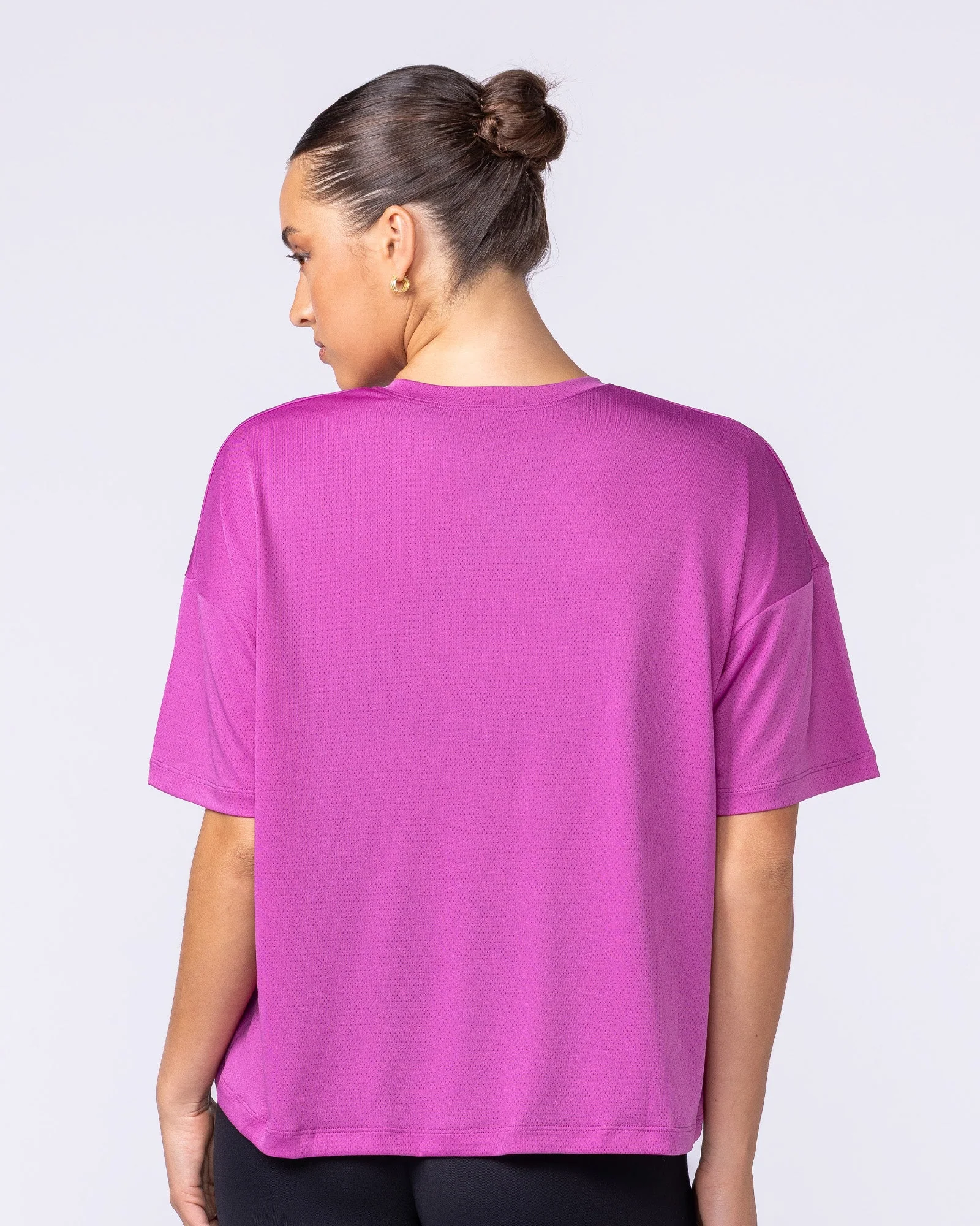 Boxy Training Tee - Radiant Orchid - Image 6