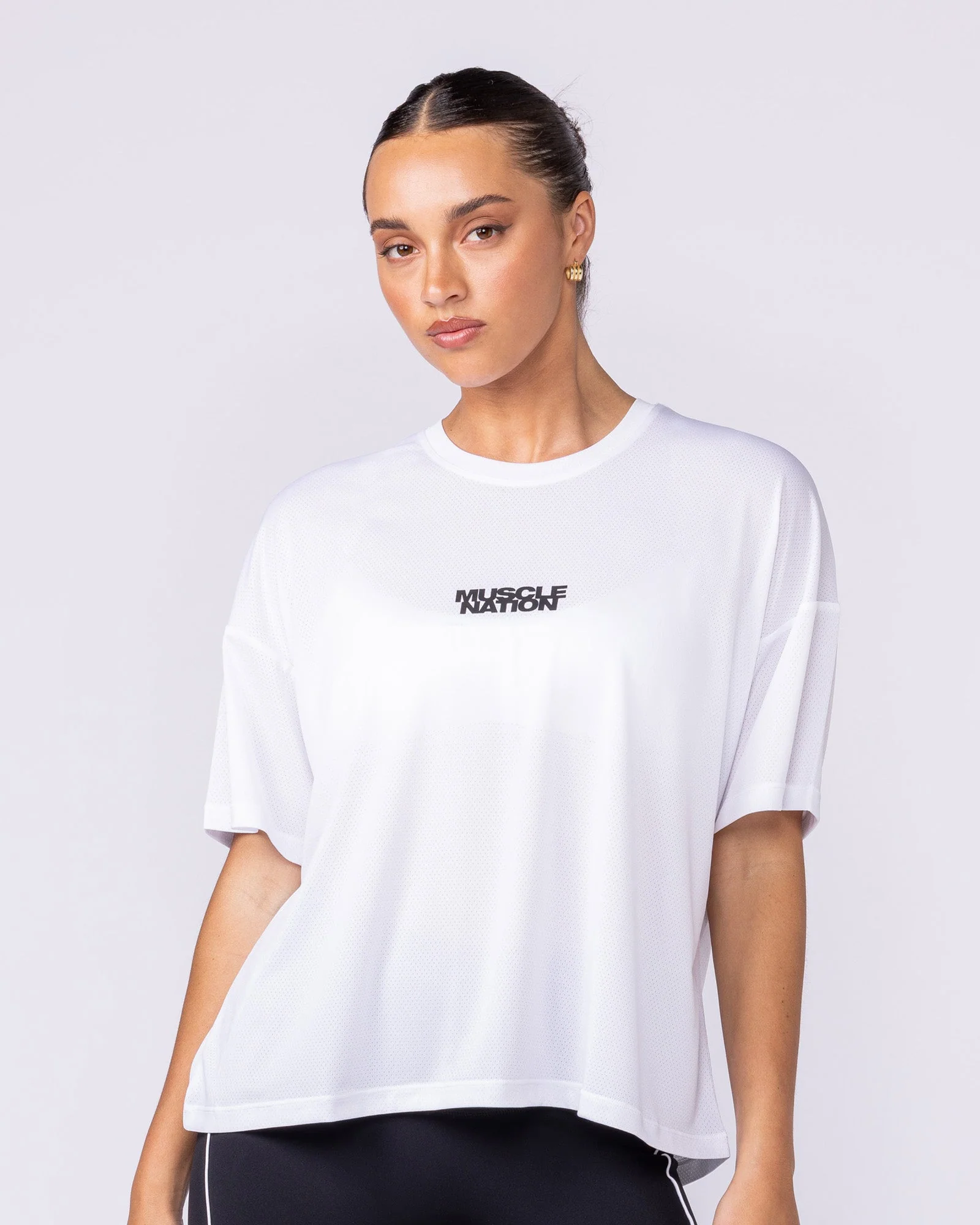 Boxy Training Tee - White