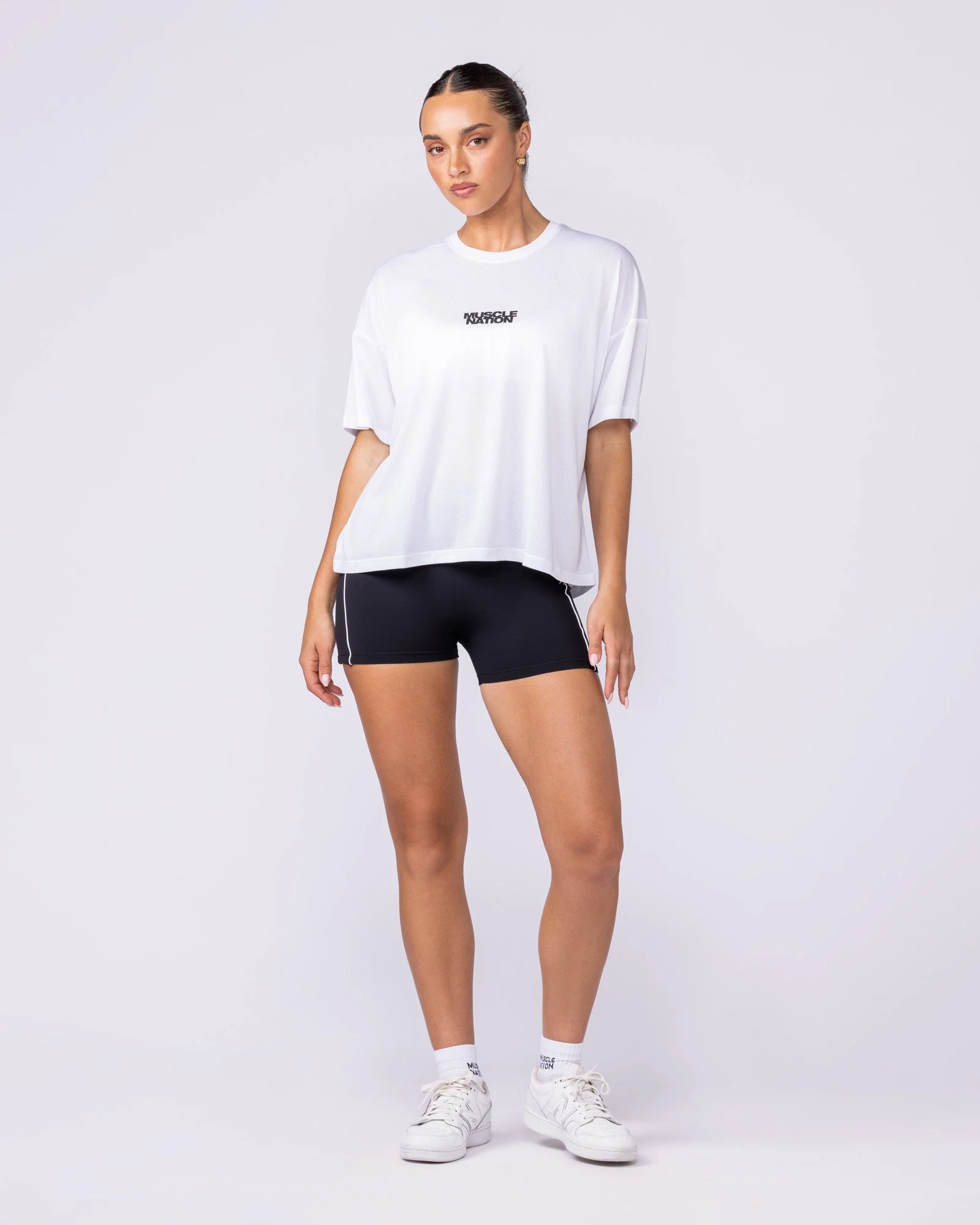 Boxy Training Tee - White - Image 6