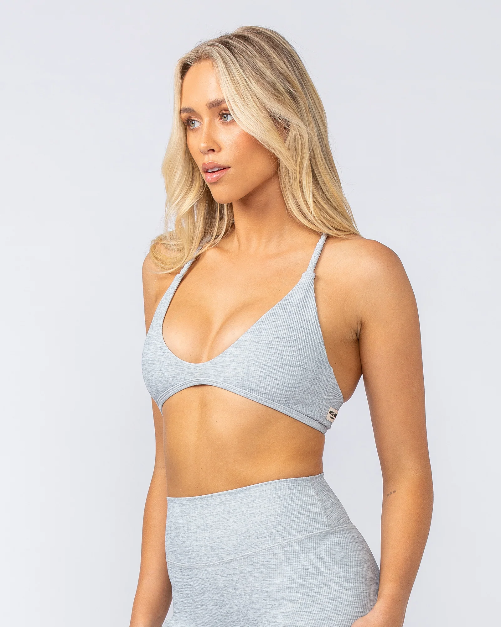 Breeze Rib Bralette - Grey Marl - Image 3