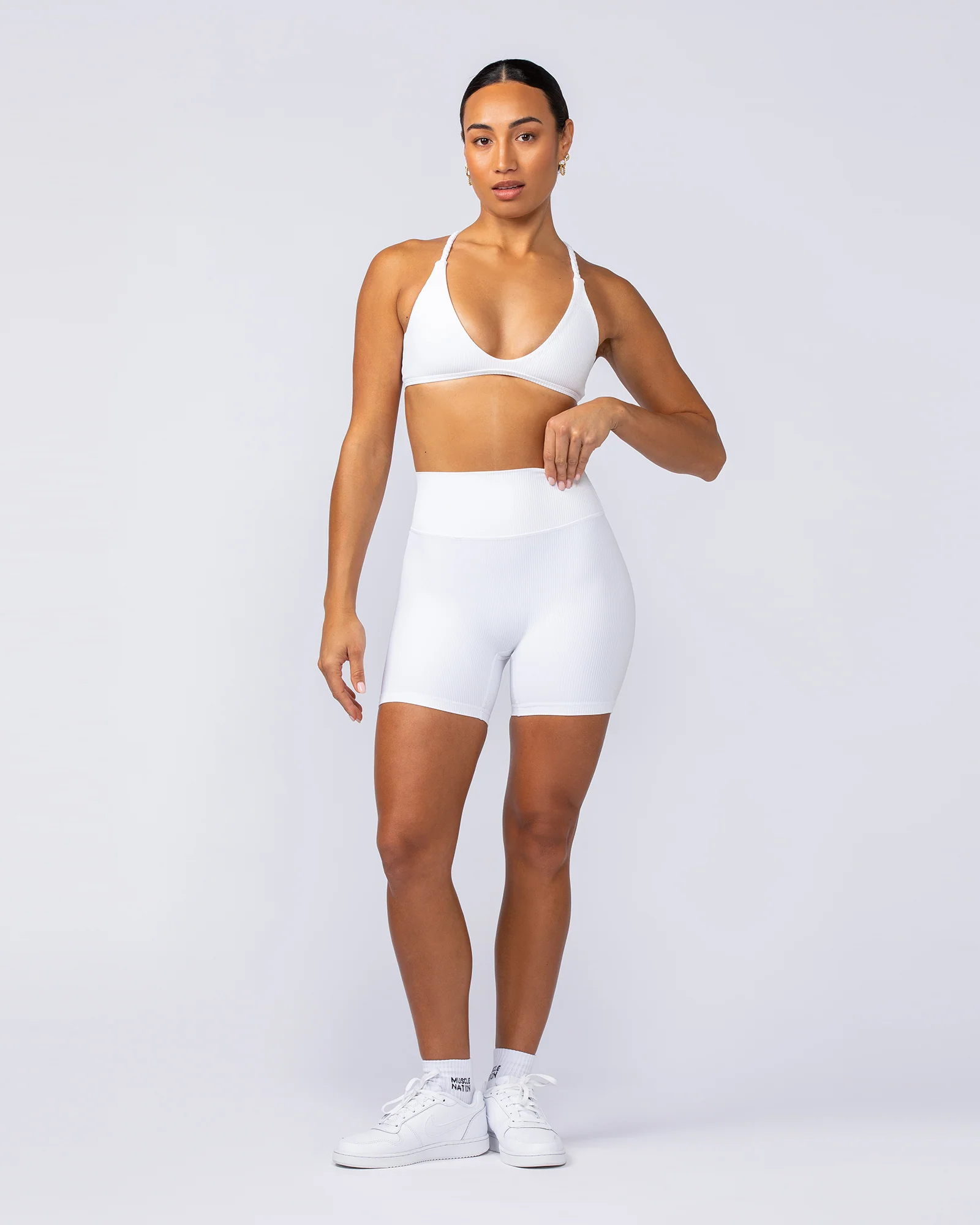 Breeze Rib Bralette - White - Image 5