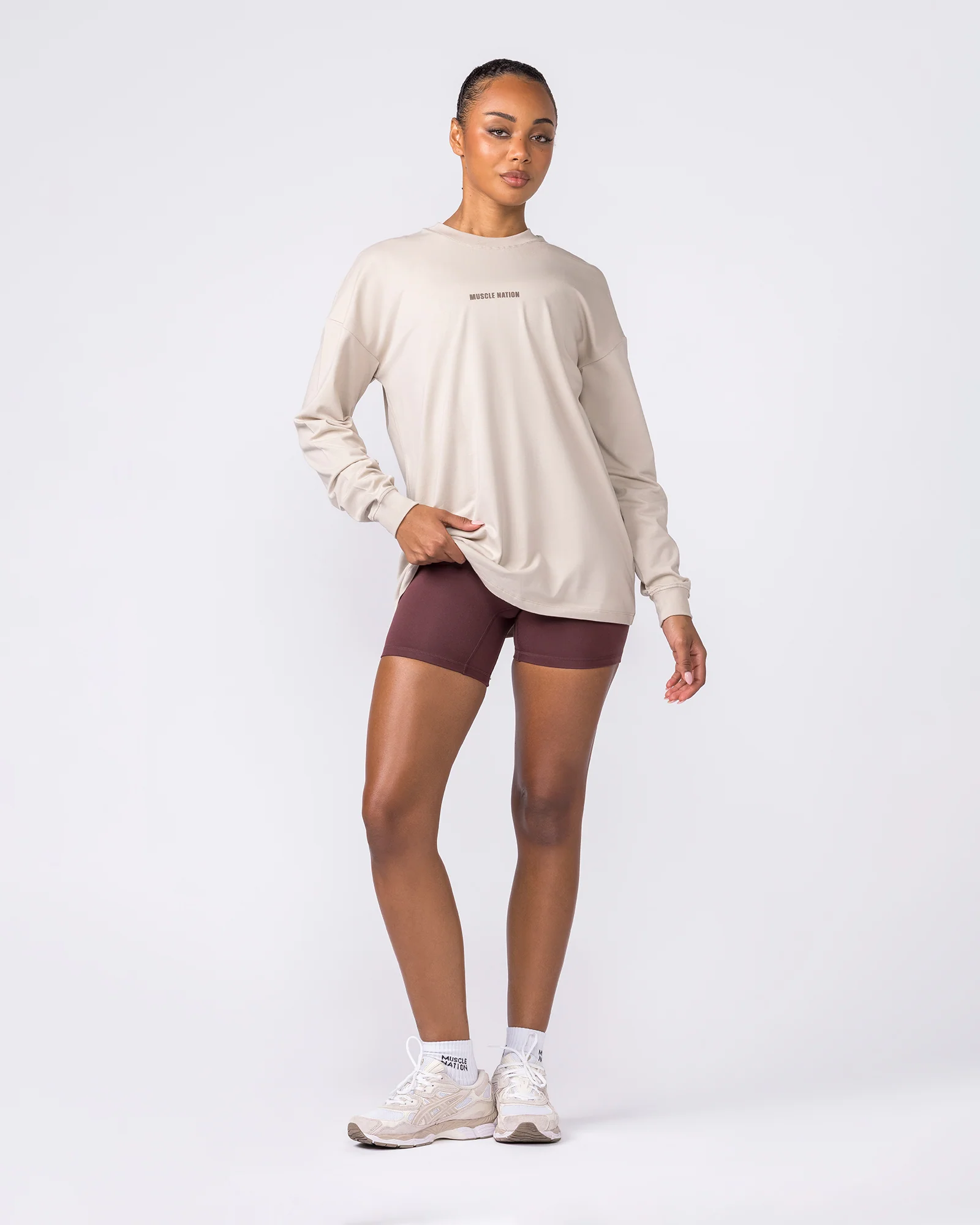 Classic Long Sleeve Top - Cream - Image 5