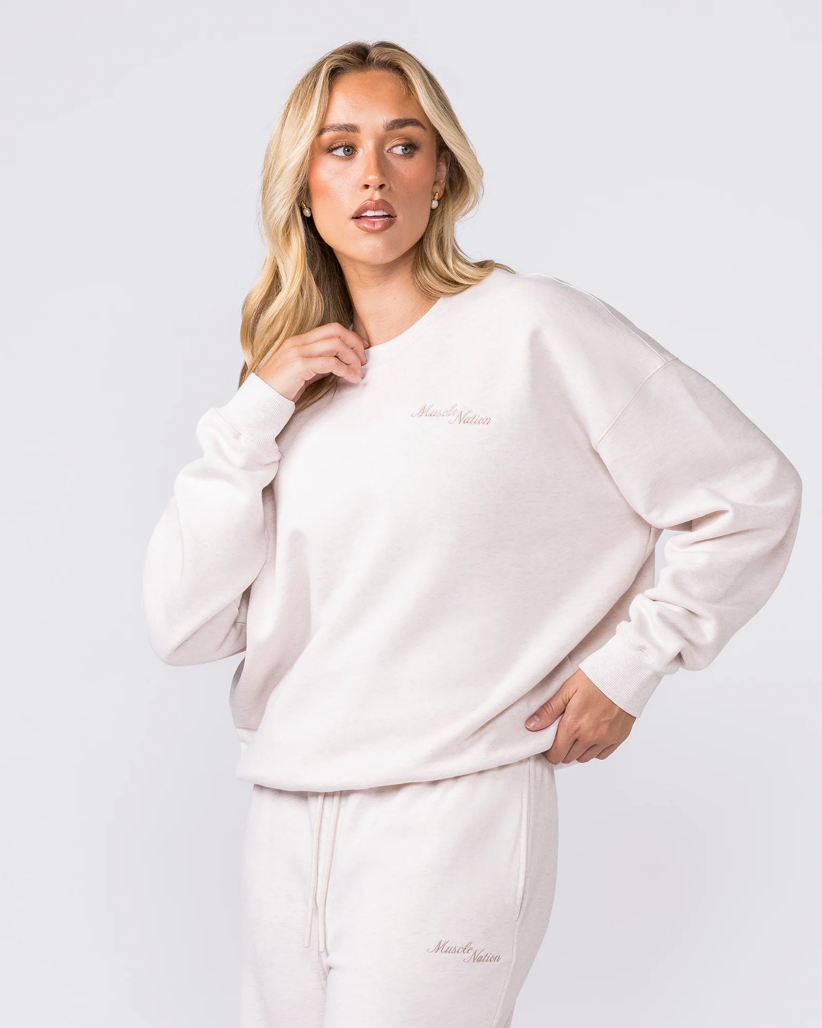 Collective Boxy Pullover - Dew Marl - Image 4