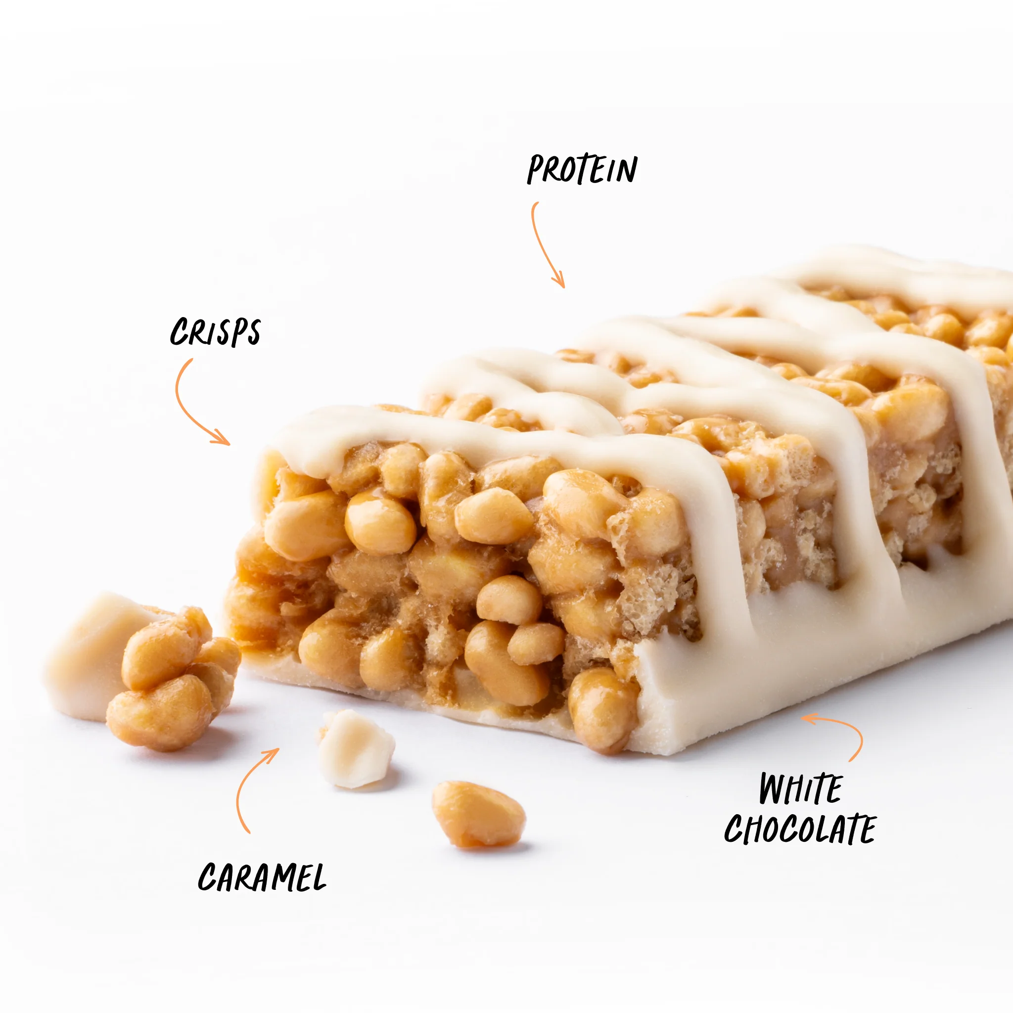 CRISP Protein Bar - White Choc Caramel - Box of 12 - Image 3