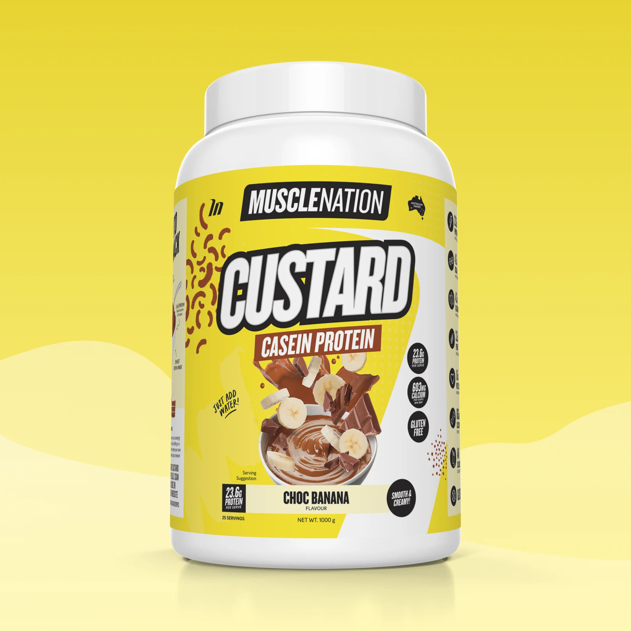 CUSTARD Casein Protein - Choc Banana - 25 serves