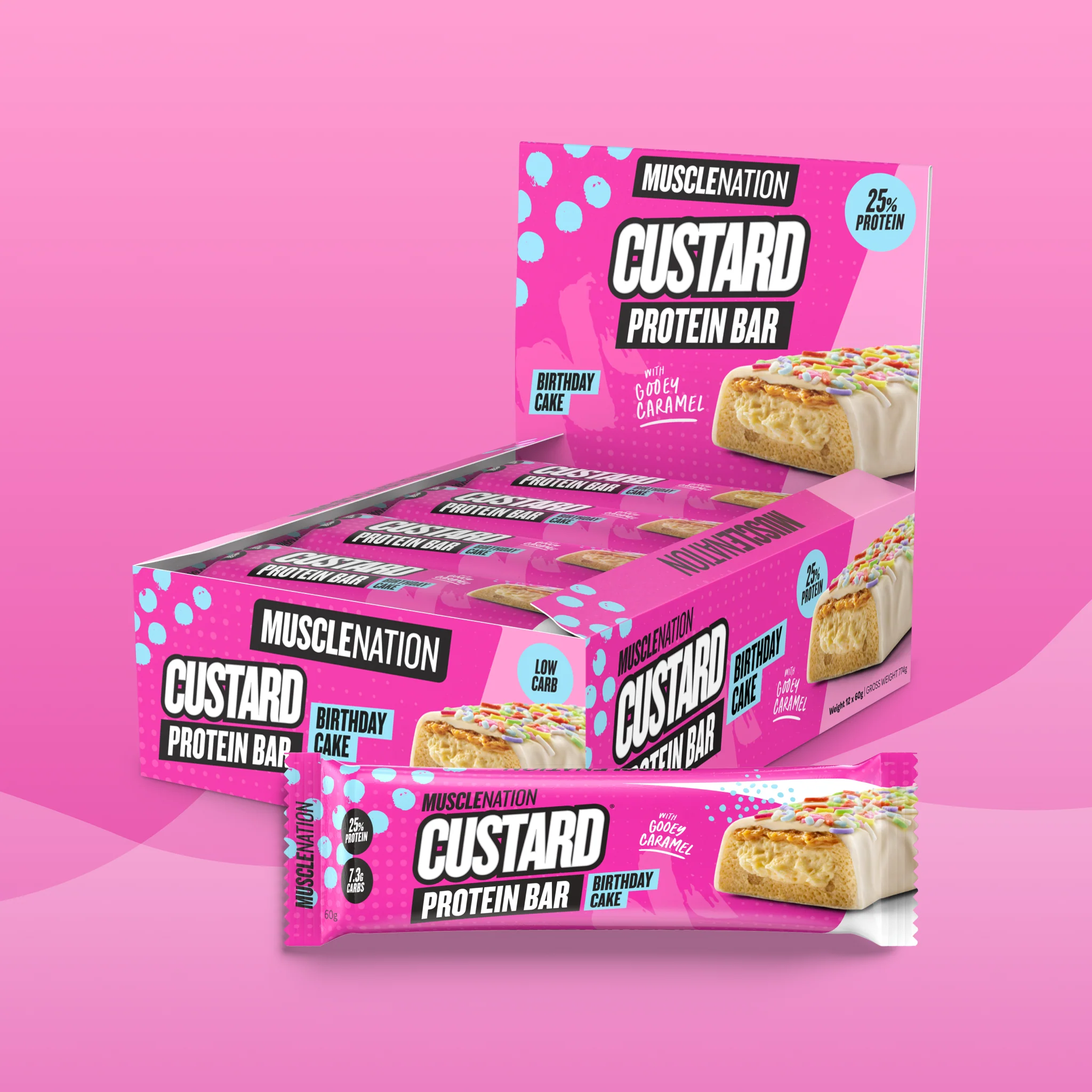 CUSTARD Protein Bar - Birthday Cake - Box of 12