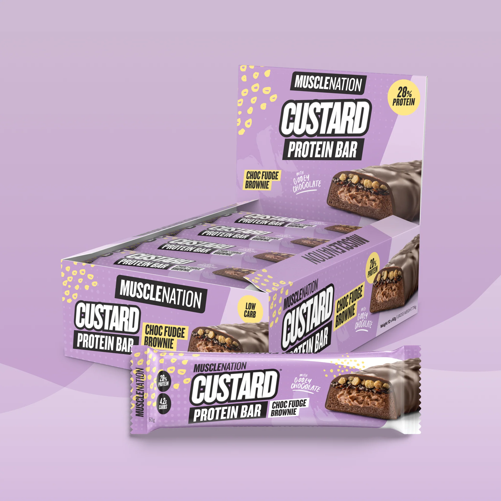 CUSTARD Protein Bar - Choc Fudge Brownie - Box of 12