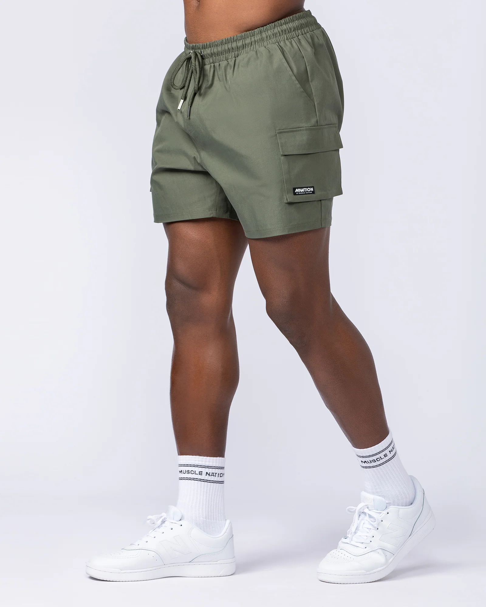 Daily Cargo 5" Shorts - Dark Khaki (Silicon Logo) - Image 3