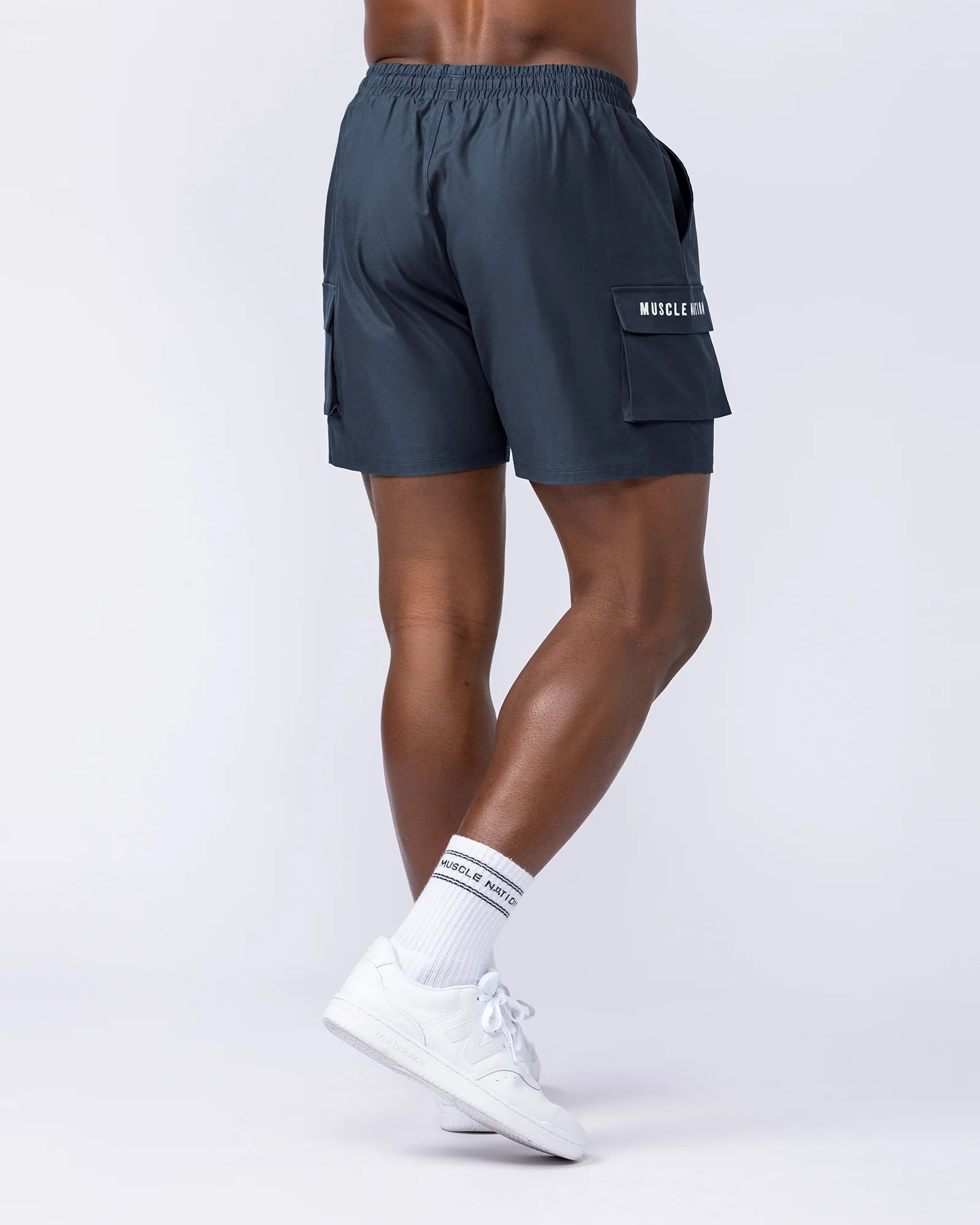 Daily Cargo 5" Shorts - Navy (Silicon Logo) - Image 4