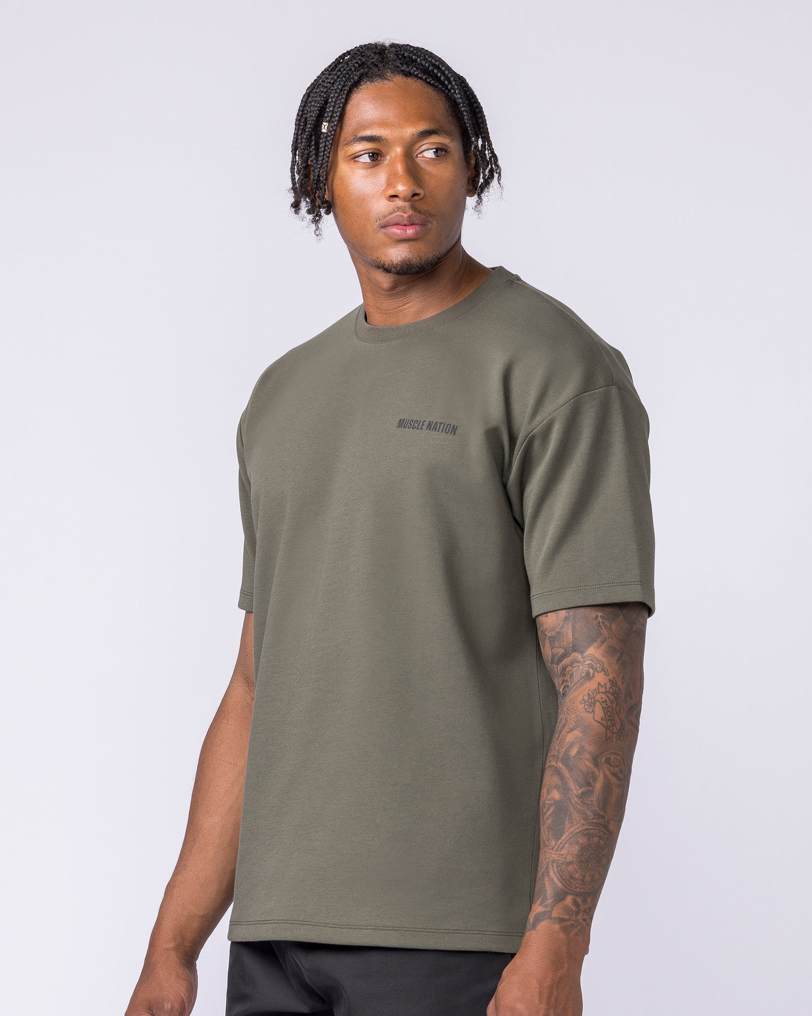 Daily Regular Fit Tee - Dark Khaki - Image 3