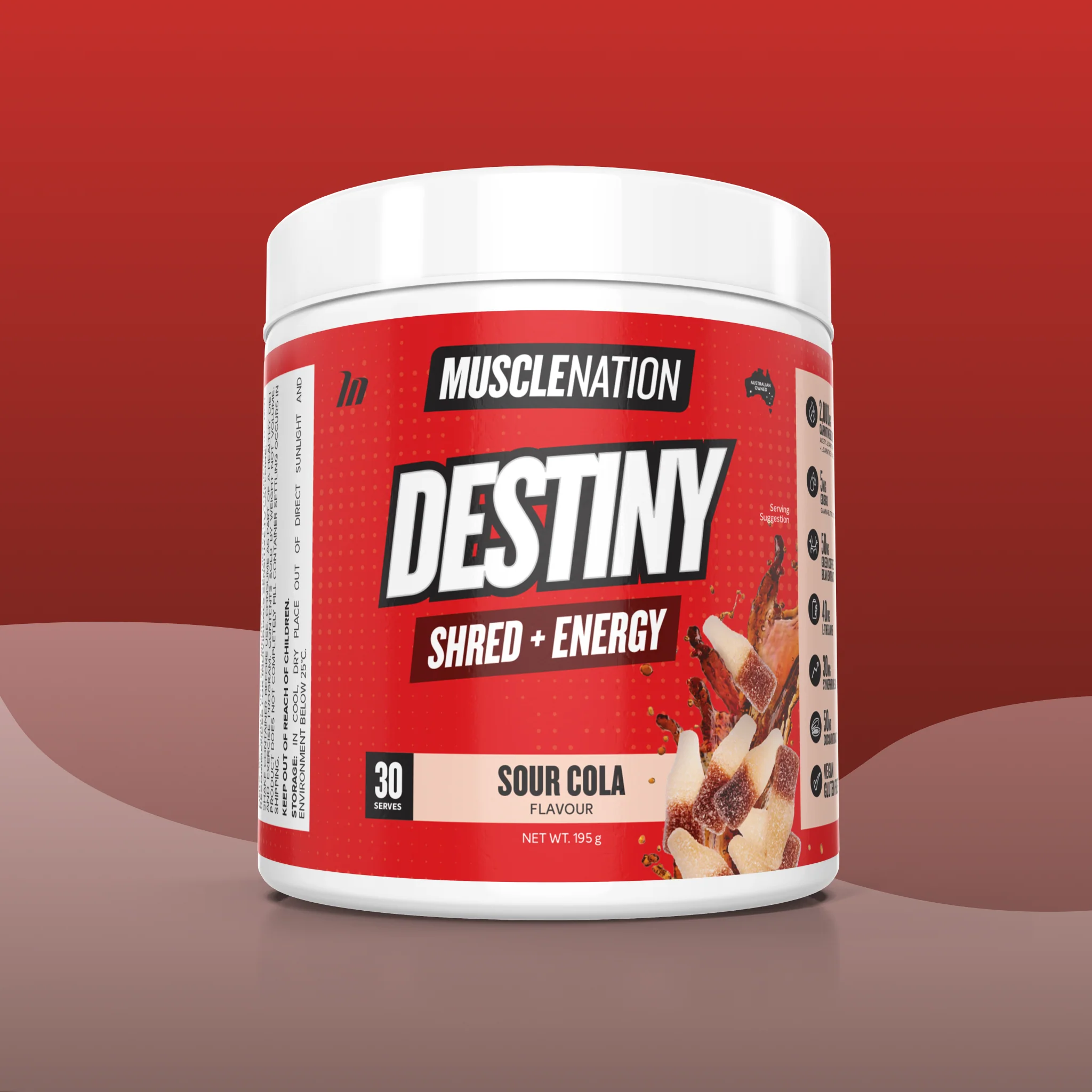 DESTINY Pre-Workout Burn - Sour Cola - 30 serves