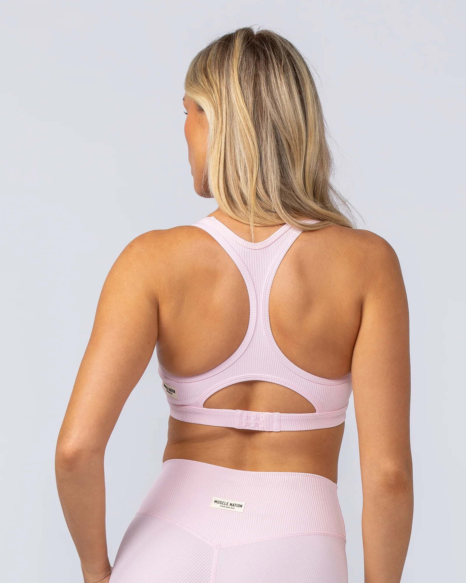 Drew Rib Bra - Baby Pink - Image 5