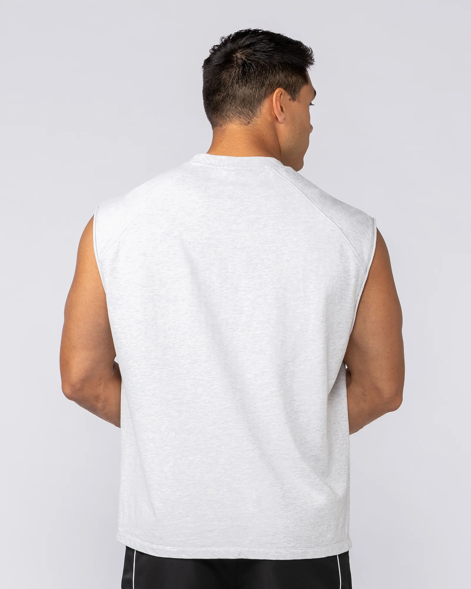 Essential Boxy Muscle Tank - Snow Grey Marl - Image 5