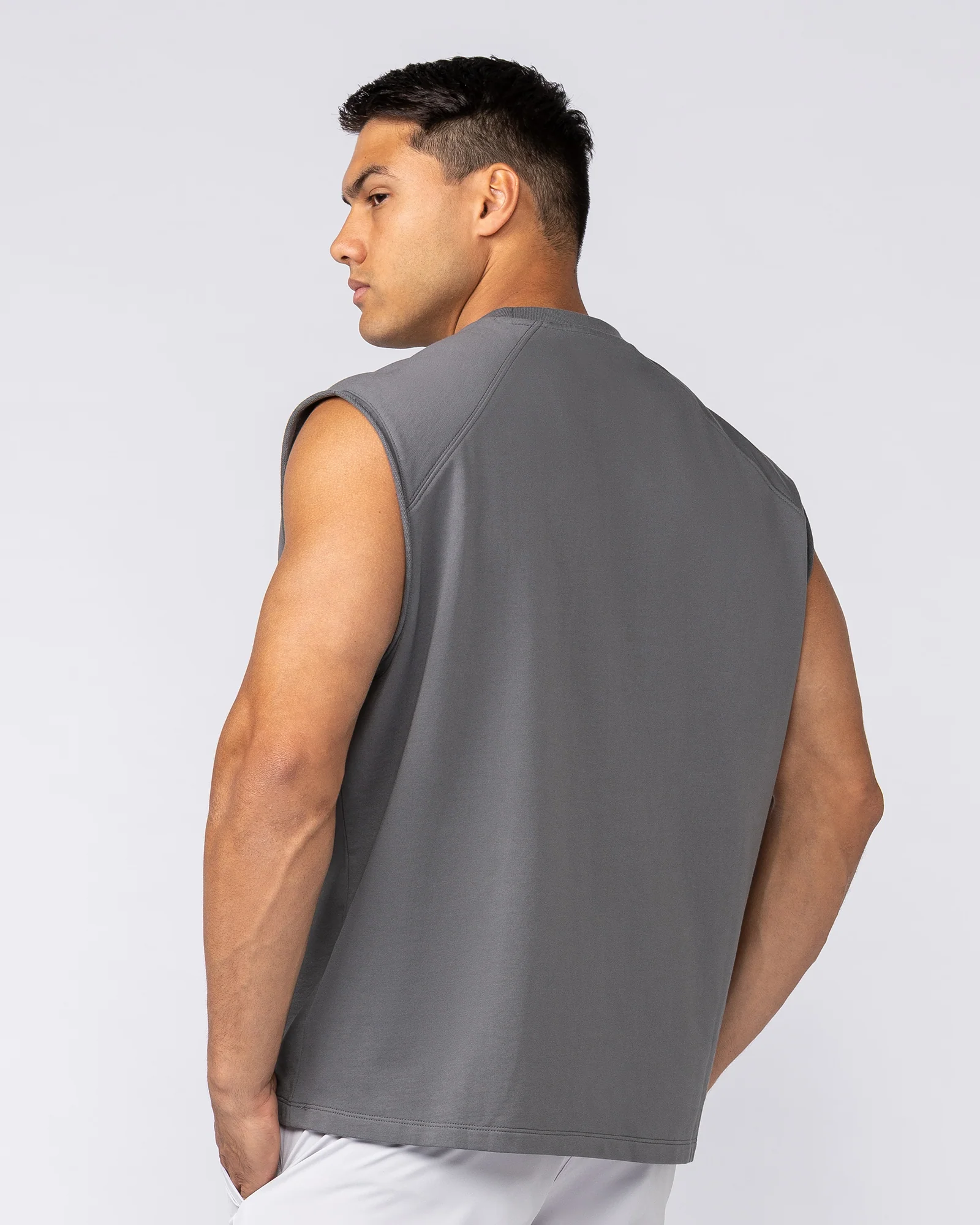 Essential Boxy Muscle Tank - Tornado - Image 3