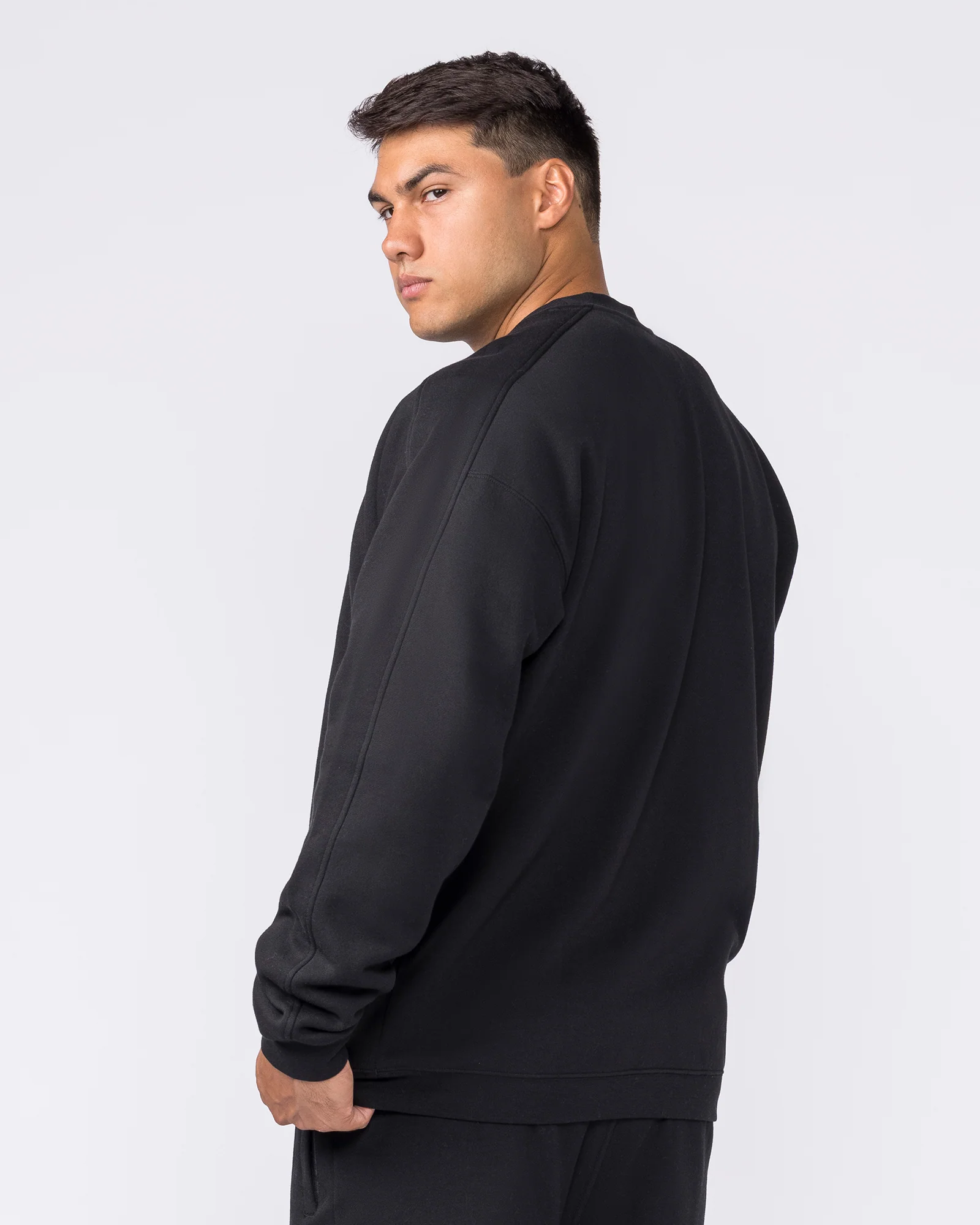 Essential Crew Pullover - Black - Image 2