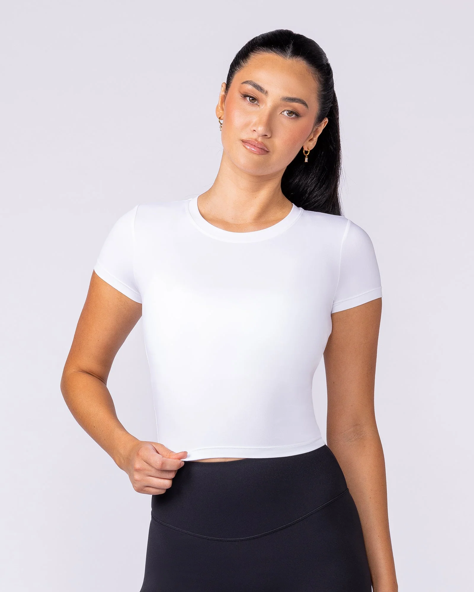 Essential Cropped Tee - White