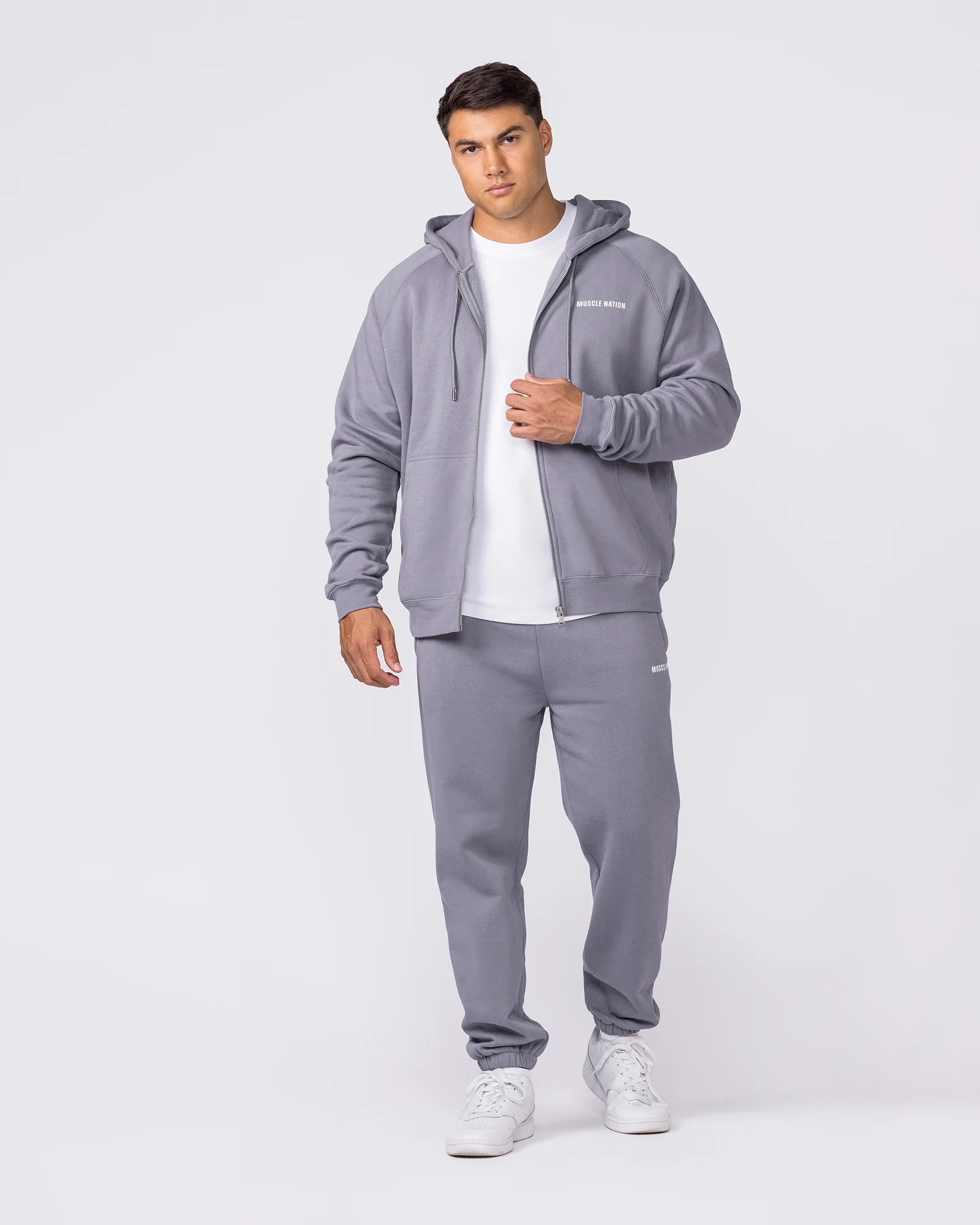 Essential Zip Hoodie - Cement - Image 7