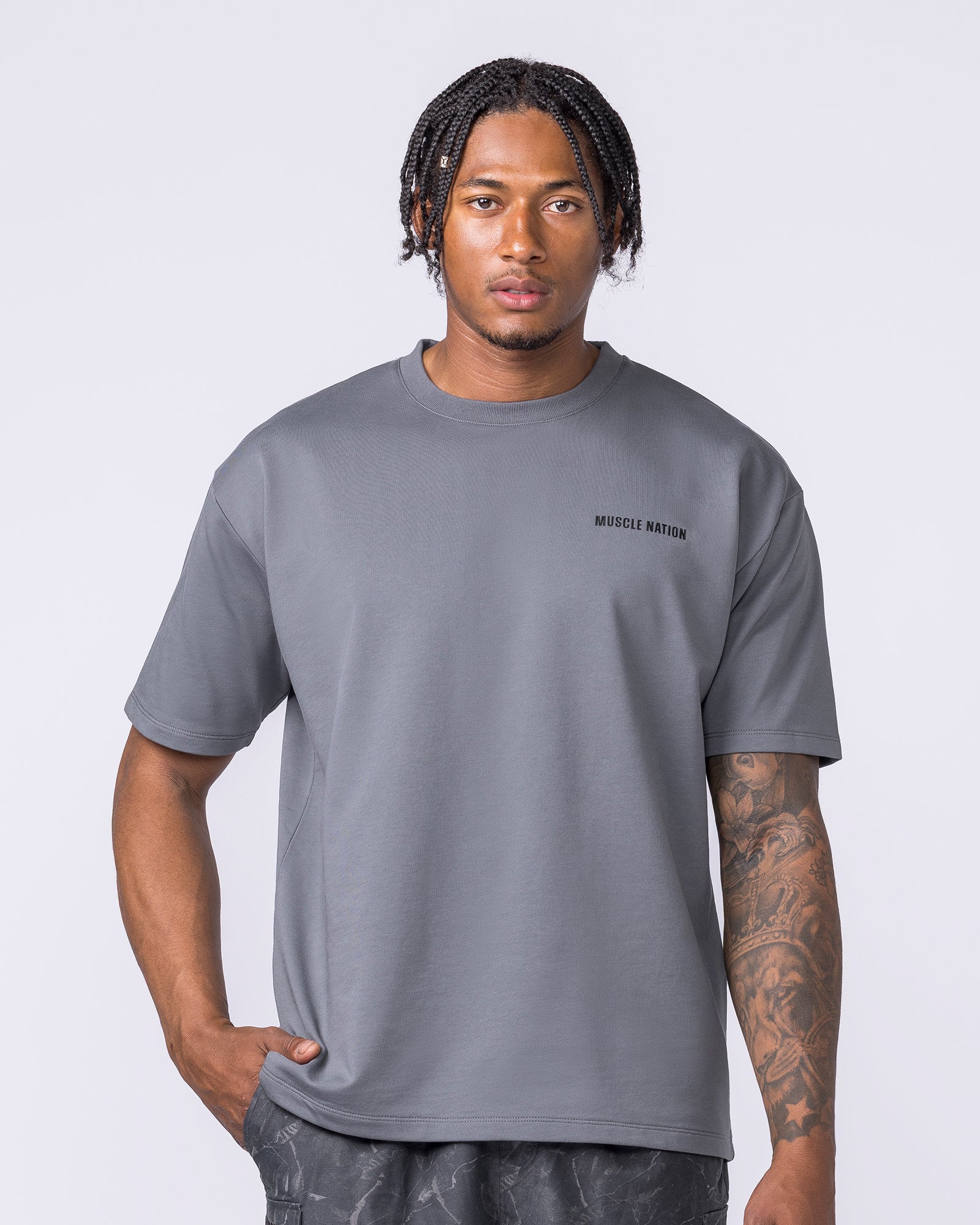 Essential Regular Fit Tee - Mid Grey - Image 3
