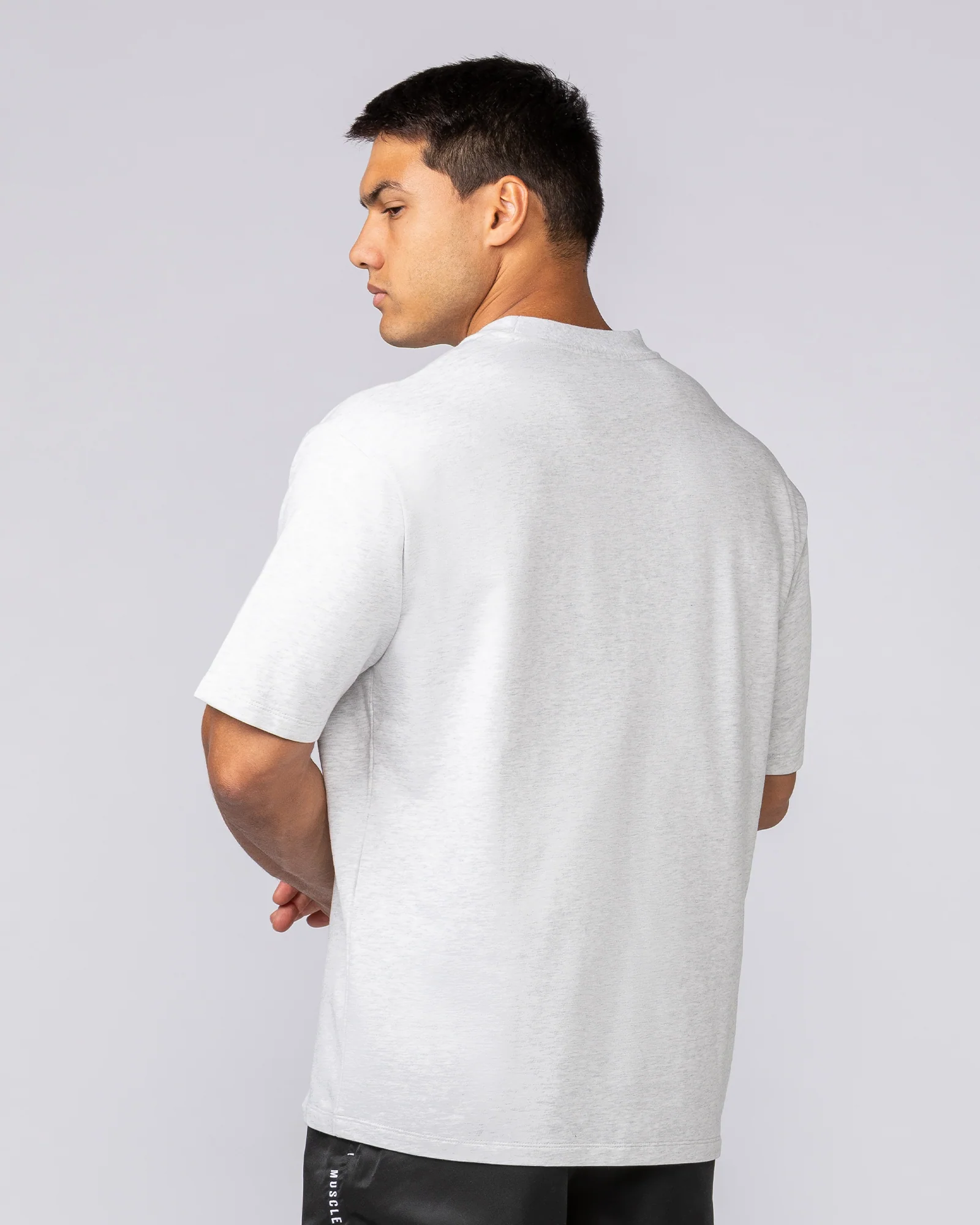 Essential Regular Fit Tee - Snow Grey Marl - Image 3