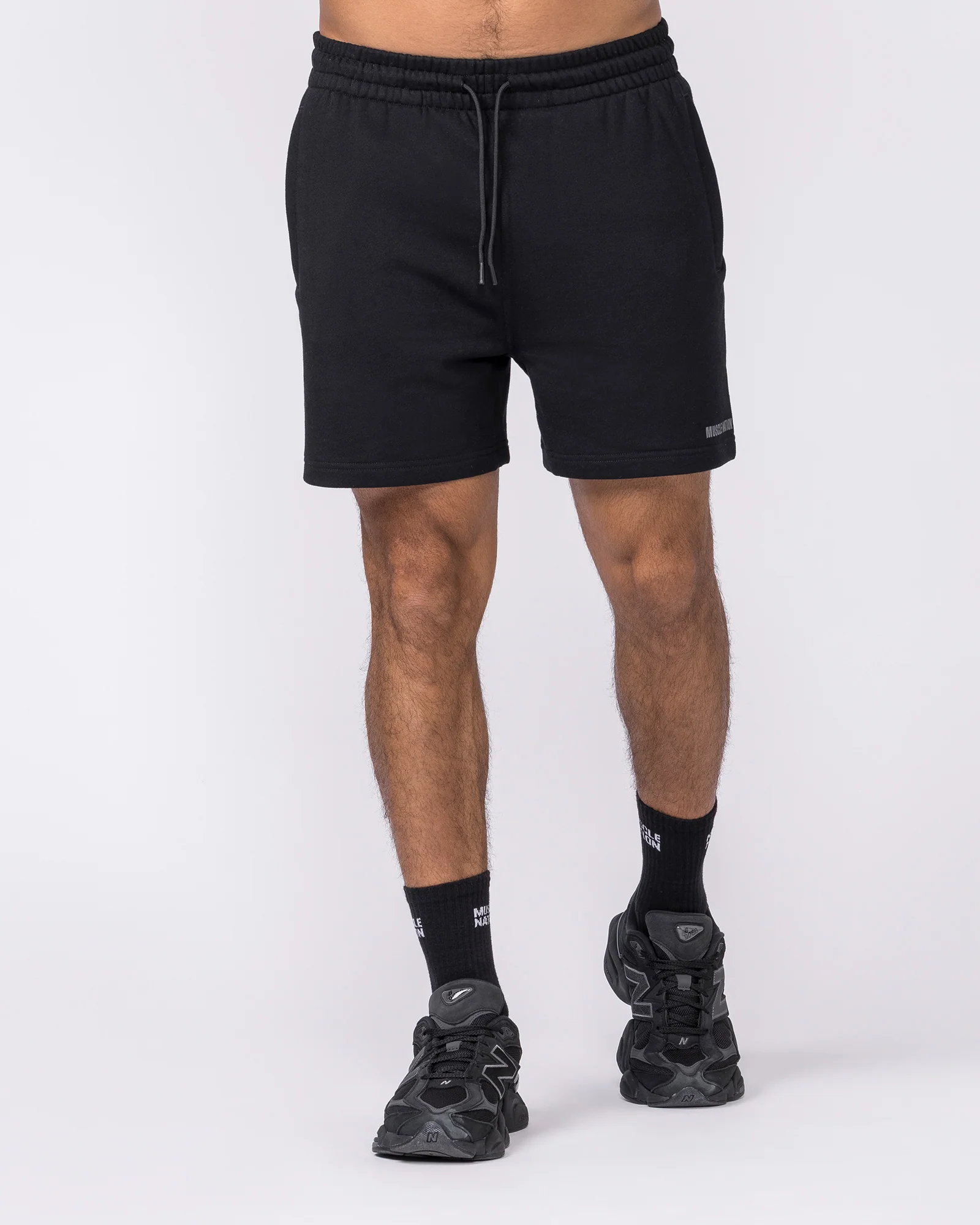 Essential Sweat 5" Shorts - Black - Image 3