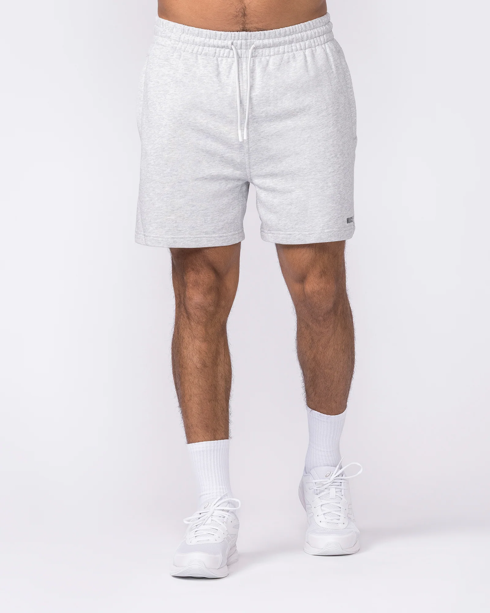 Essential Sweat 5" Shorts - Grey Marl - Image 3