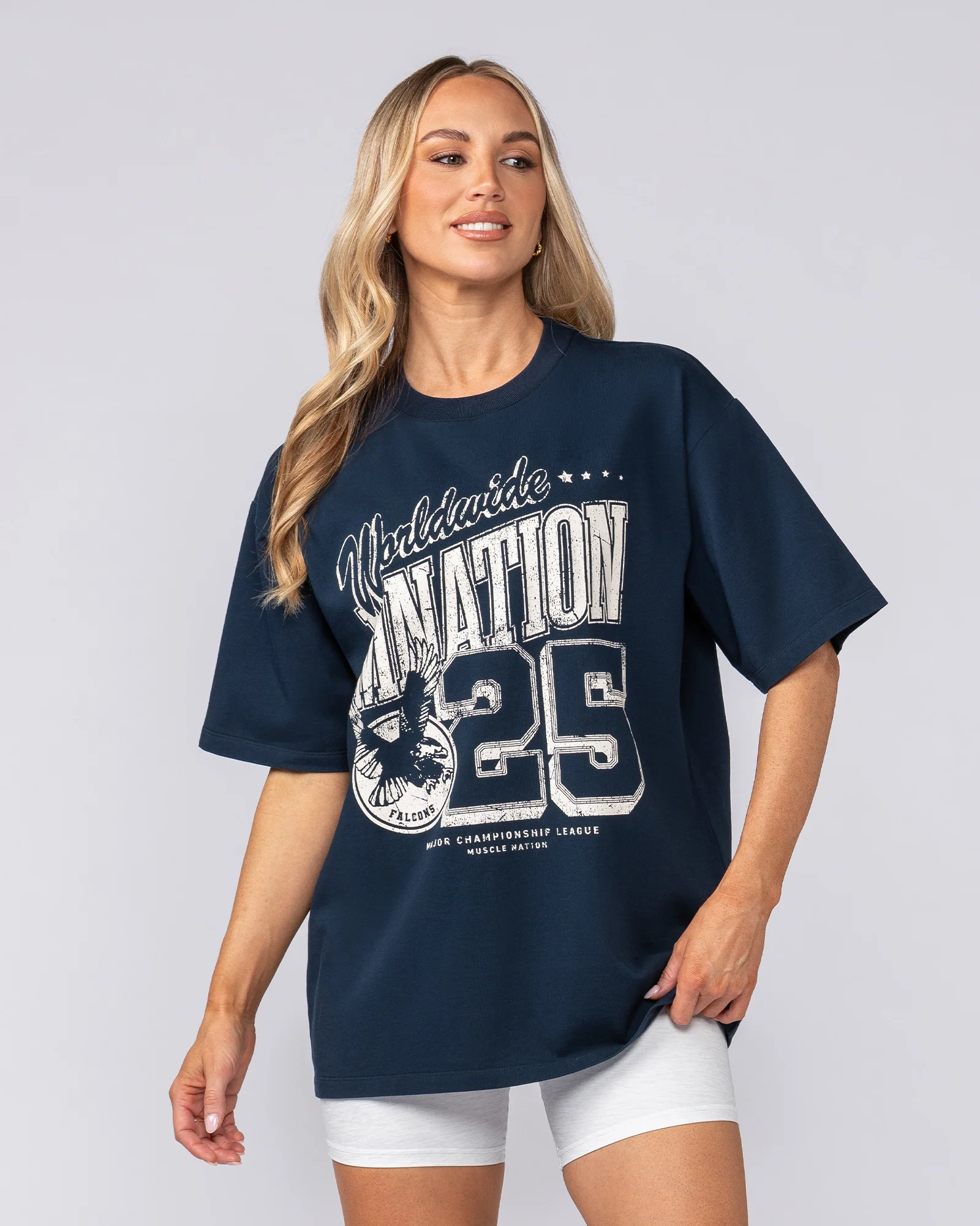 Falcon Regular Fit Tee - Navy - Image 6