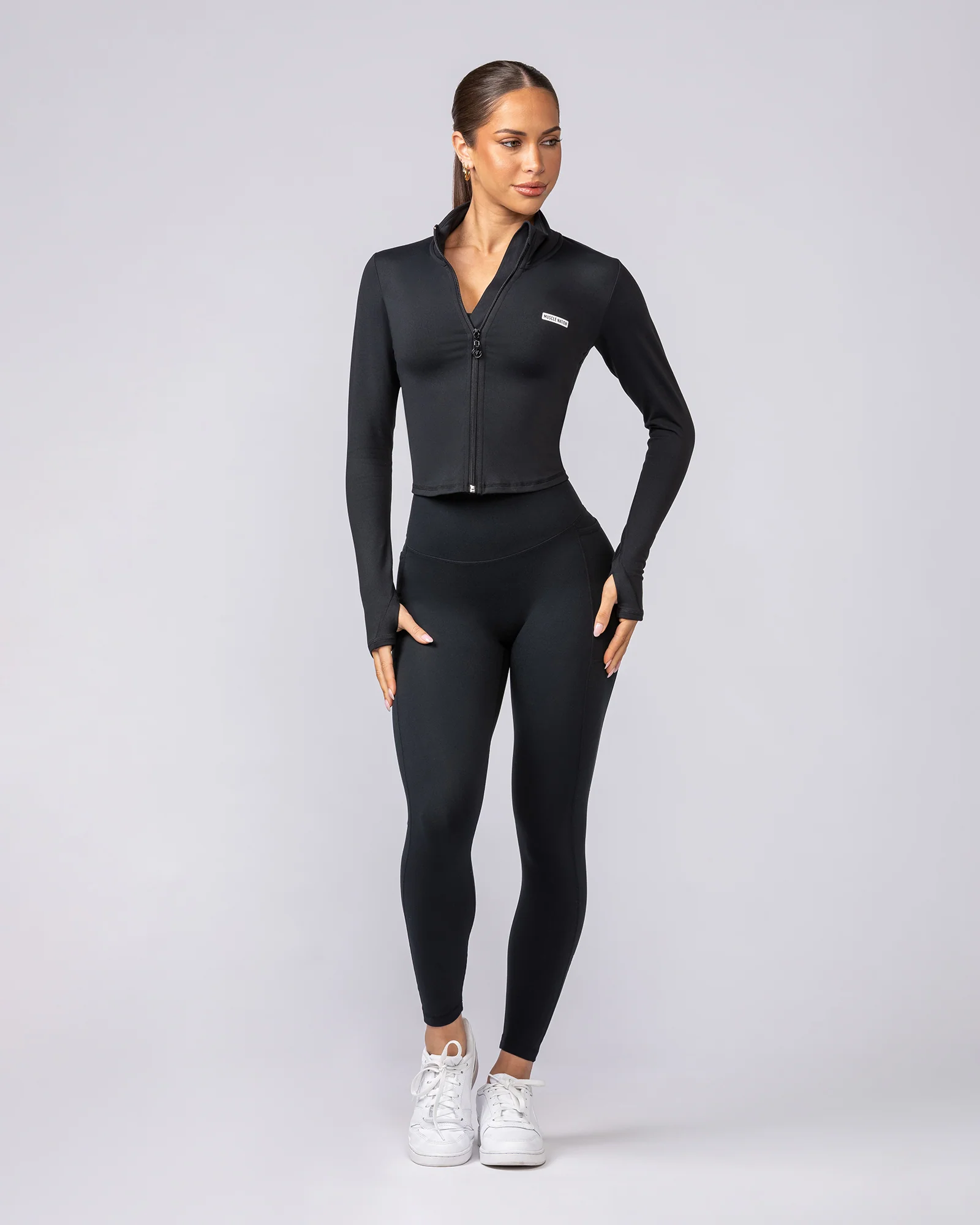 Favourite Cropped Zip Through - Black - Image 5