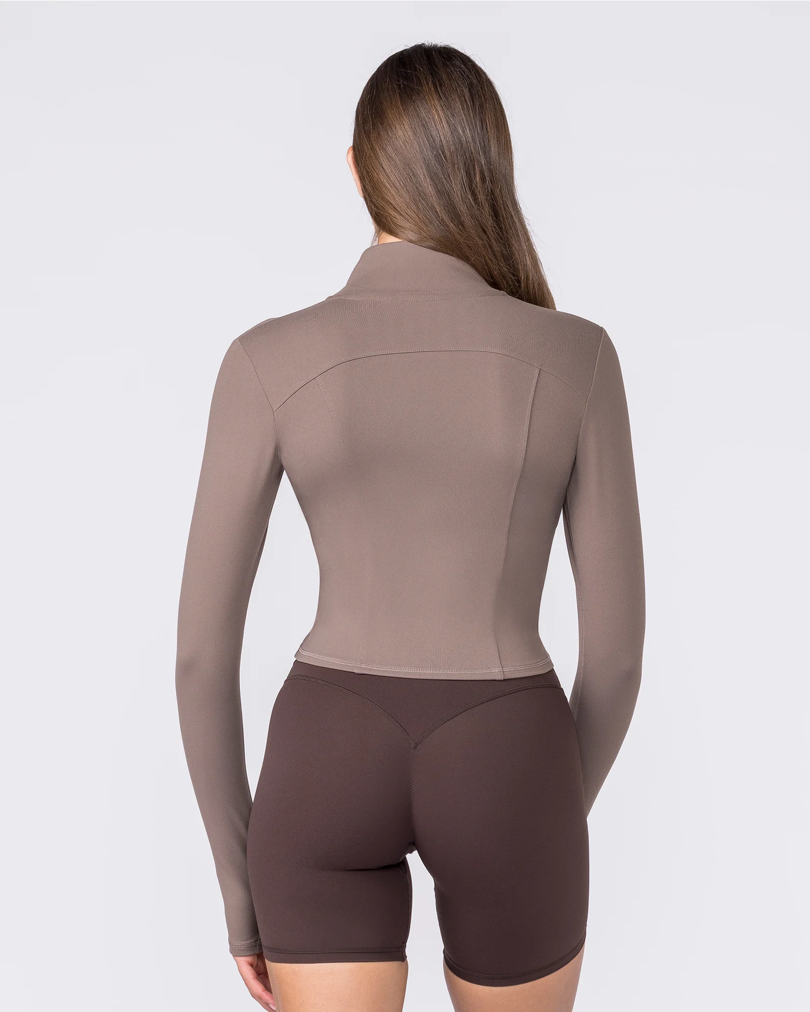 Favourite Cropped Zip Through - Taupe - Image 5