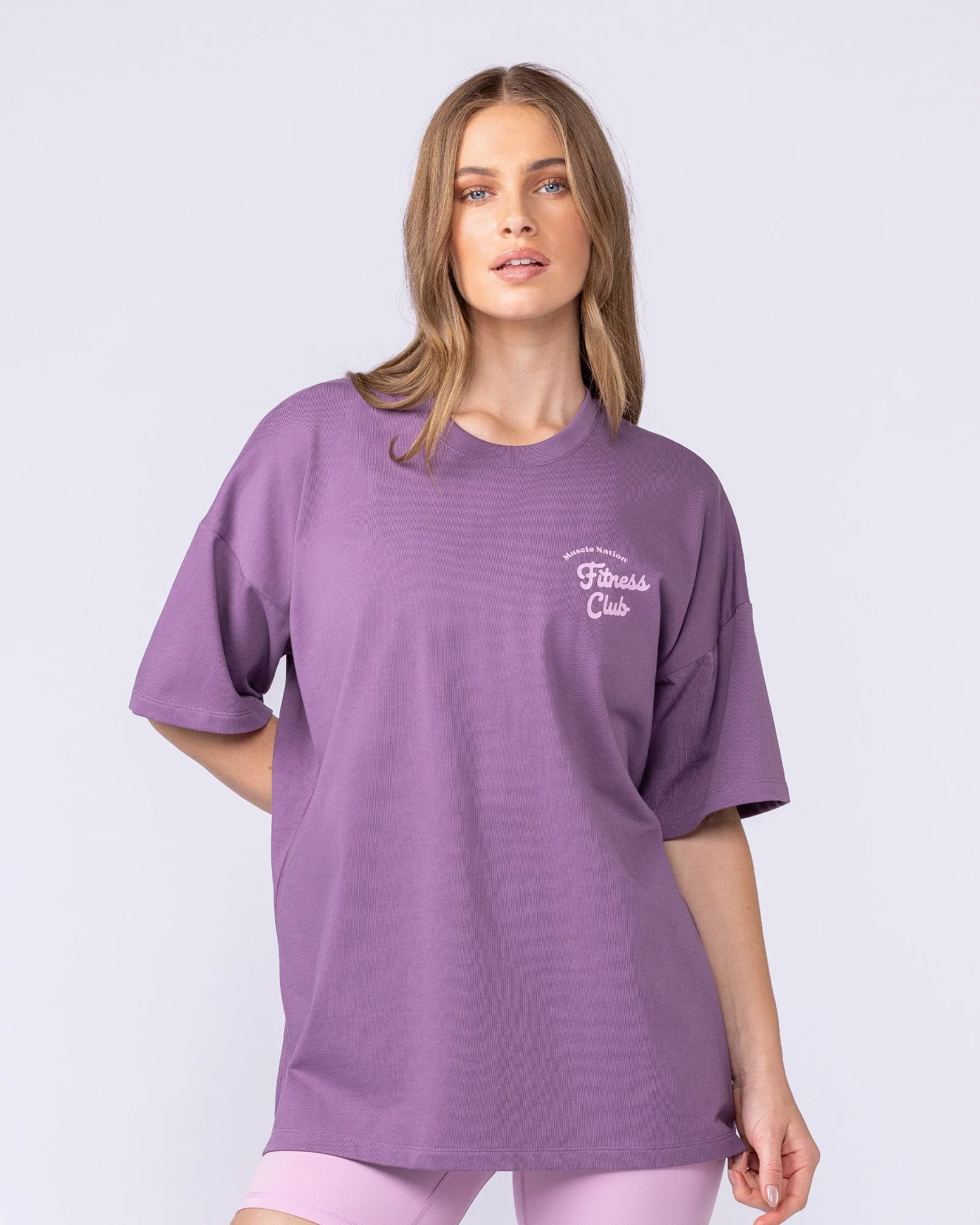 Fizz Oversized Tee - Thistle - Image 2
