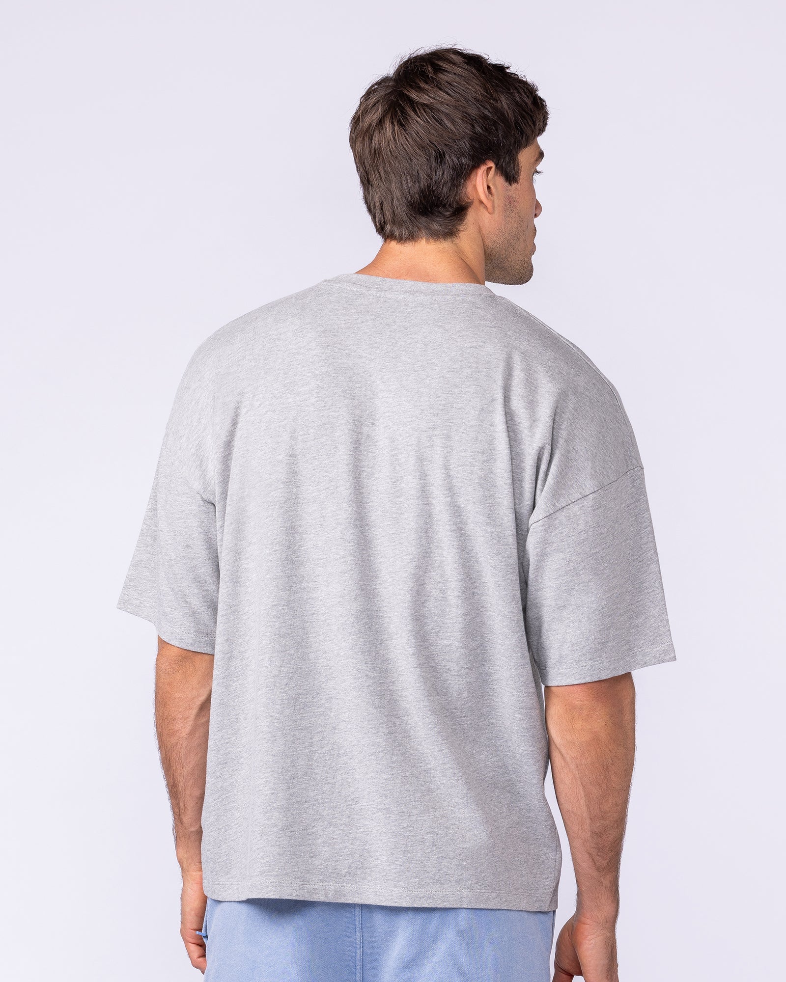 Gators Oversized Boxy Tee - Light Grey Marl - Image 4