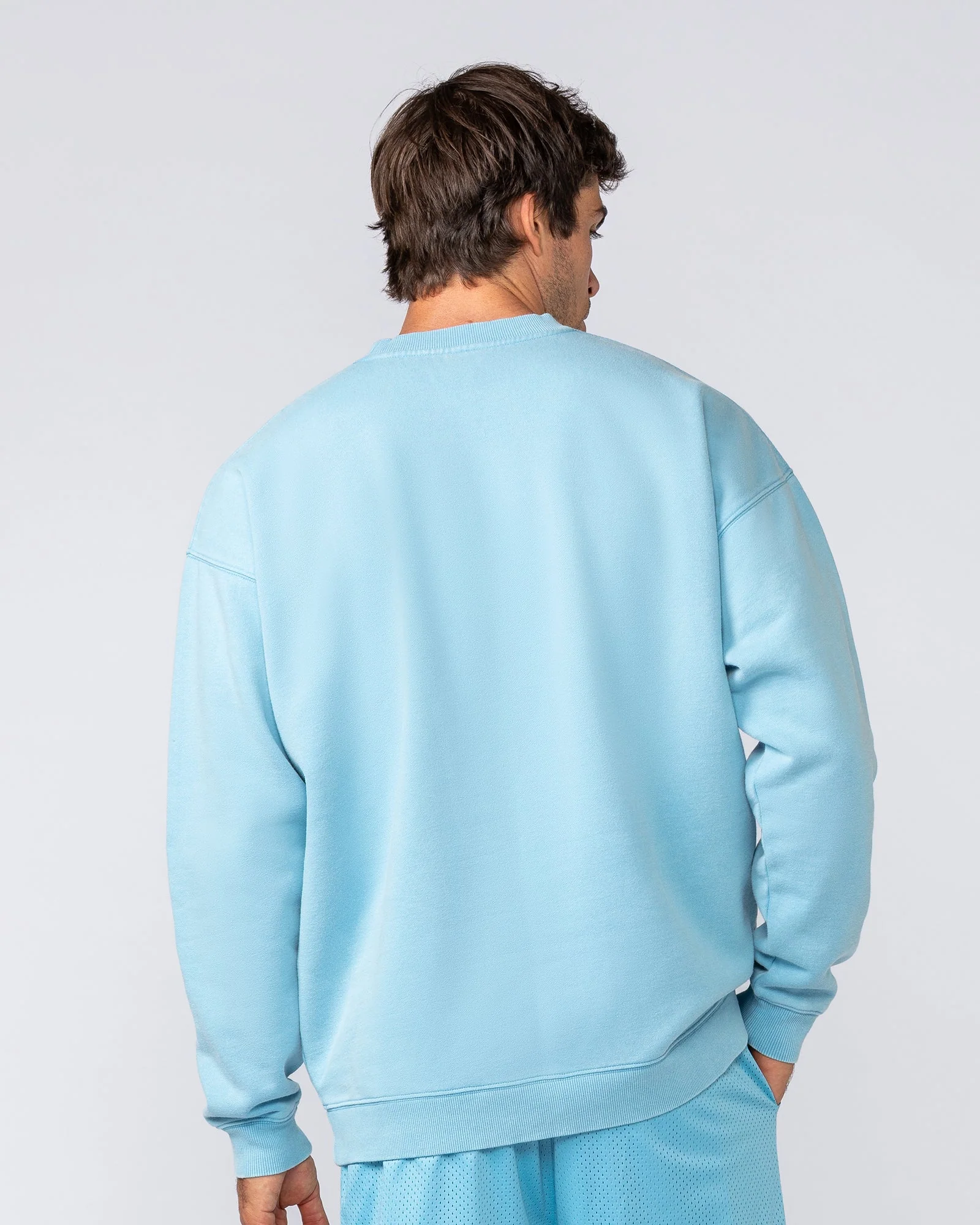 Heritage Crest Crew Pullover - Washed Light Blue - Image 5